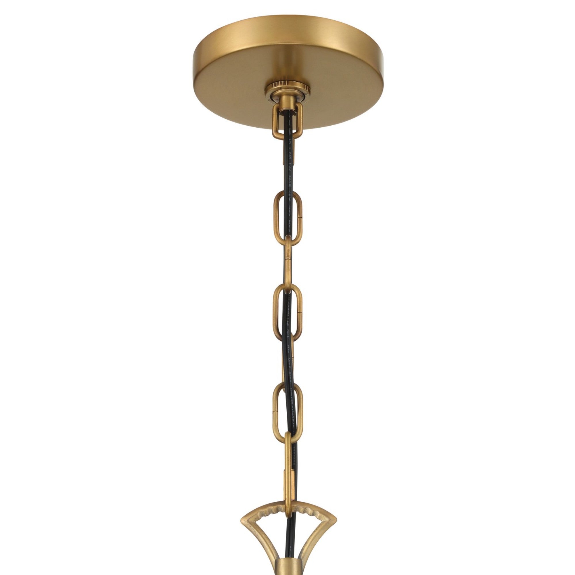 Miller 28" 6-Light Chandelier, Legacy Brass & Sand Coal Finish - Bees Lighting