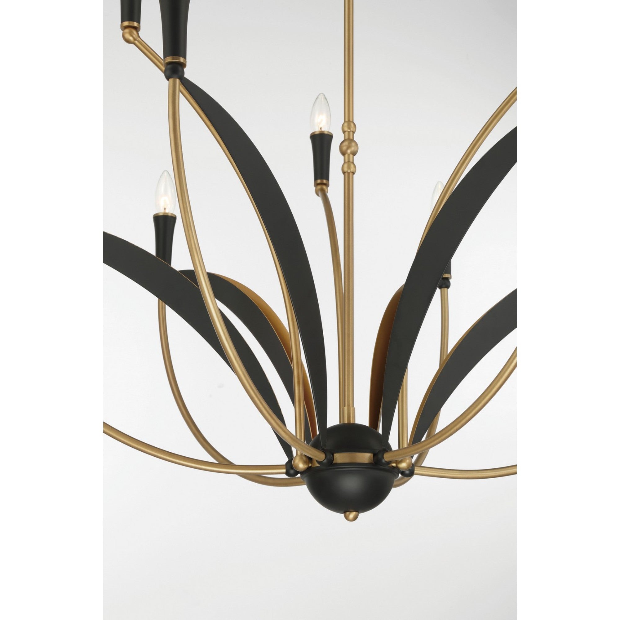 Miller 36" 9-Light Chandelier, Legacy Brass & Sand Coal Finish - Bees Lighting