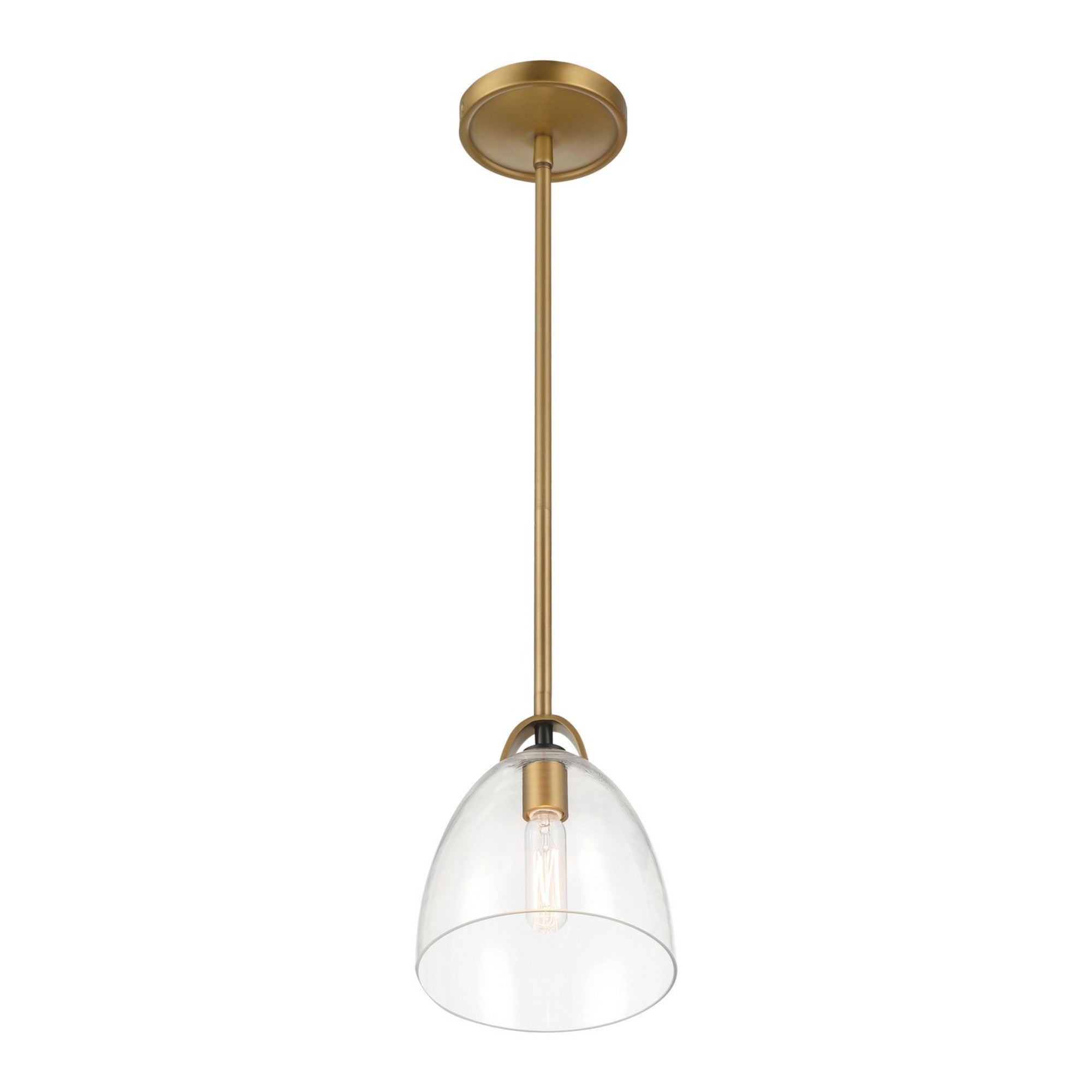 Sommersby 9" Pendant, Legacy Brass & Matte Coal Finish - Bees Lighting