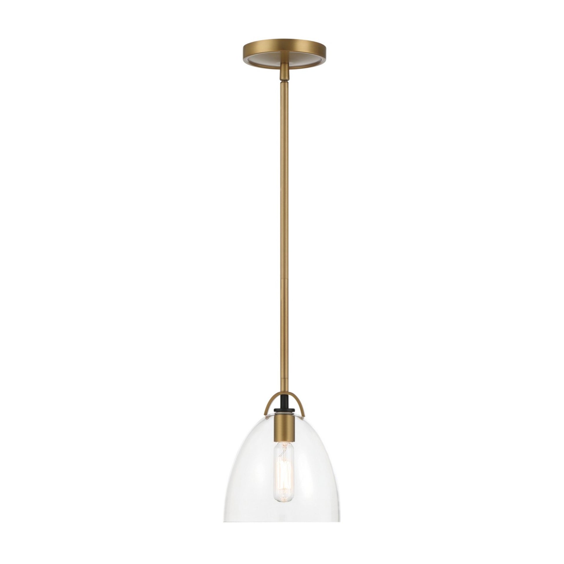 Sommersby 9" Pendant, Legacy Brass & Matte Coal Finish - Bees Lighting