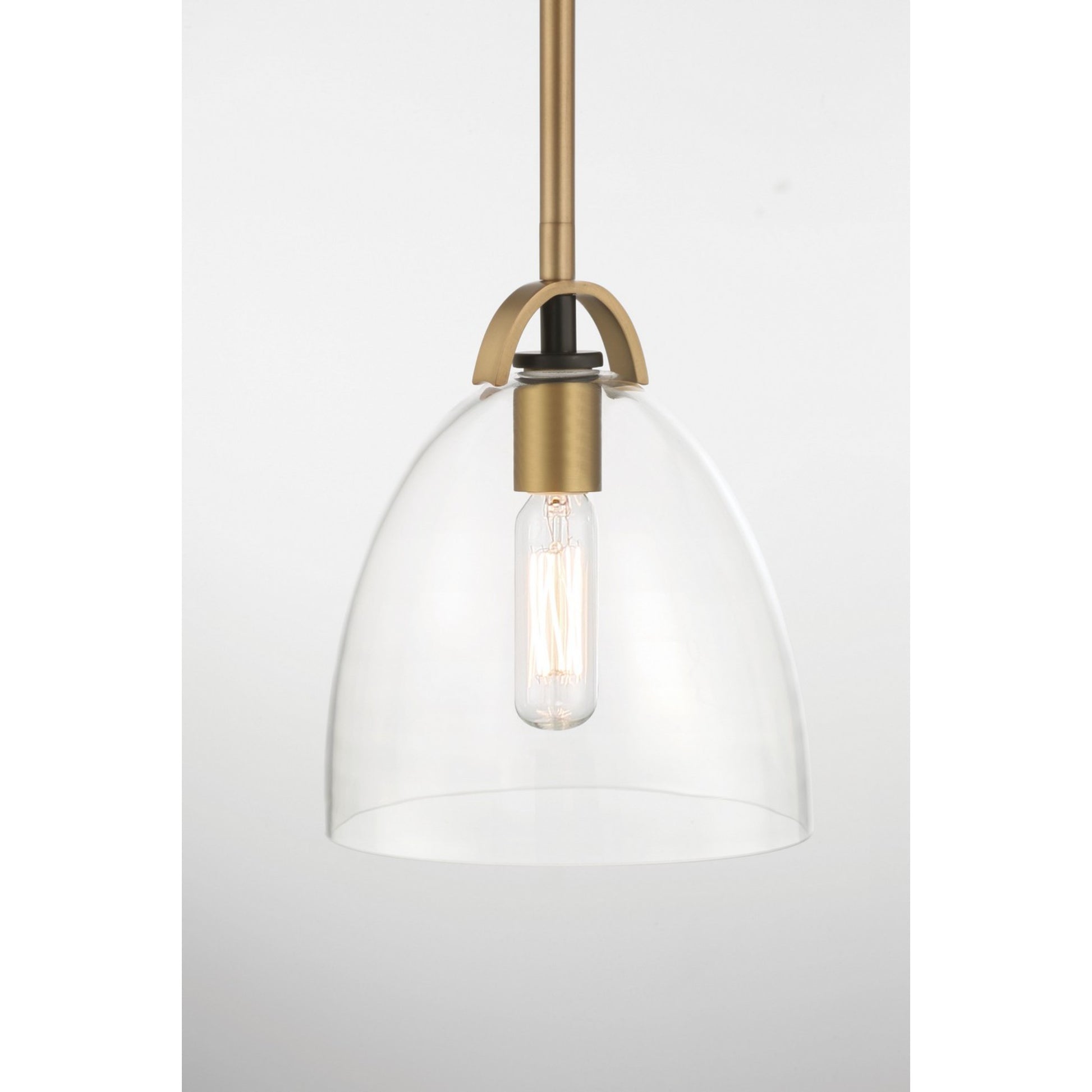 Sommersby 9" Pendant, Legacy Brass & Matte Coal Finish - Bees Lighting