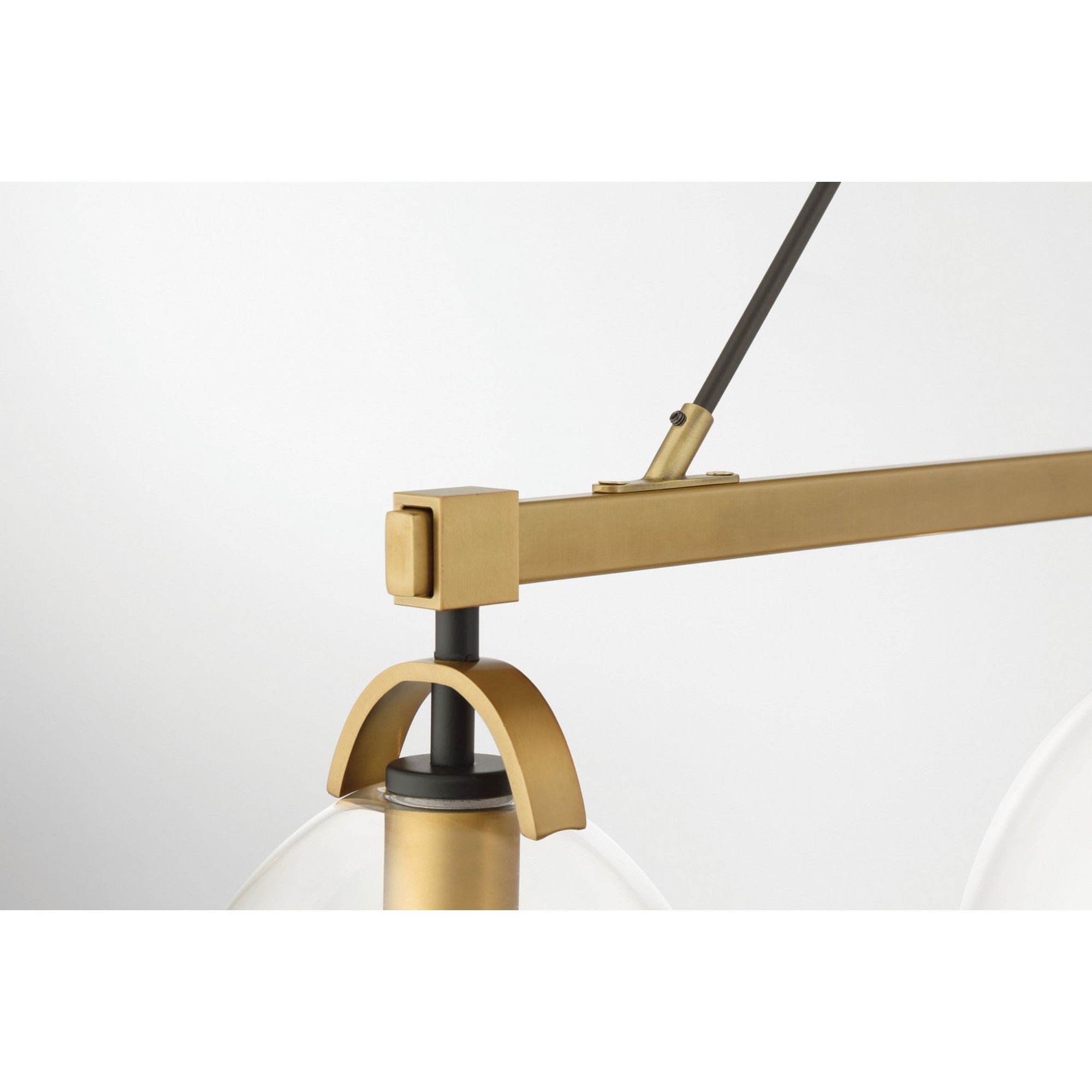 Sommersby 46" 4-Light Island Light, Legacy Brass & Matte Coal Finish - Bees Lighting