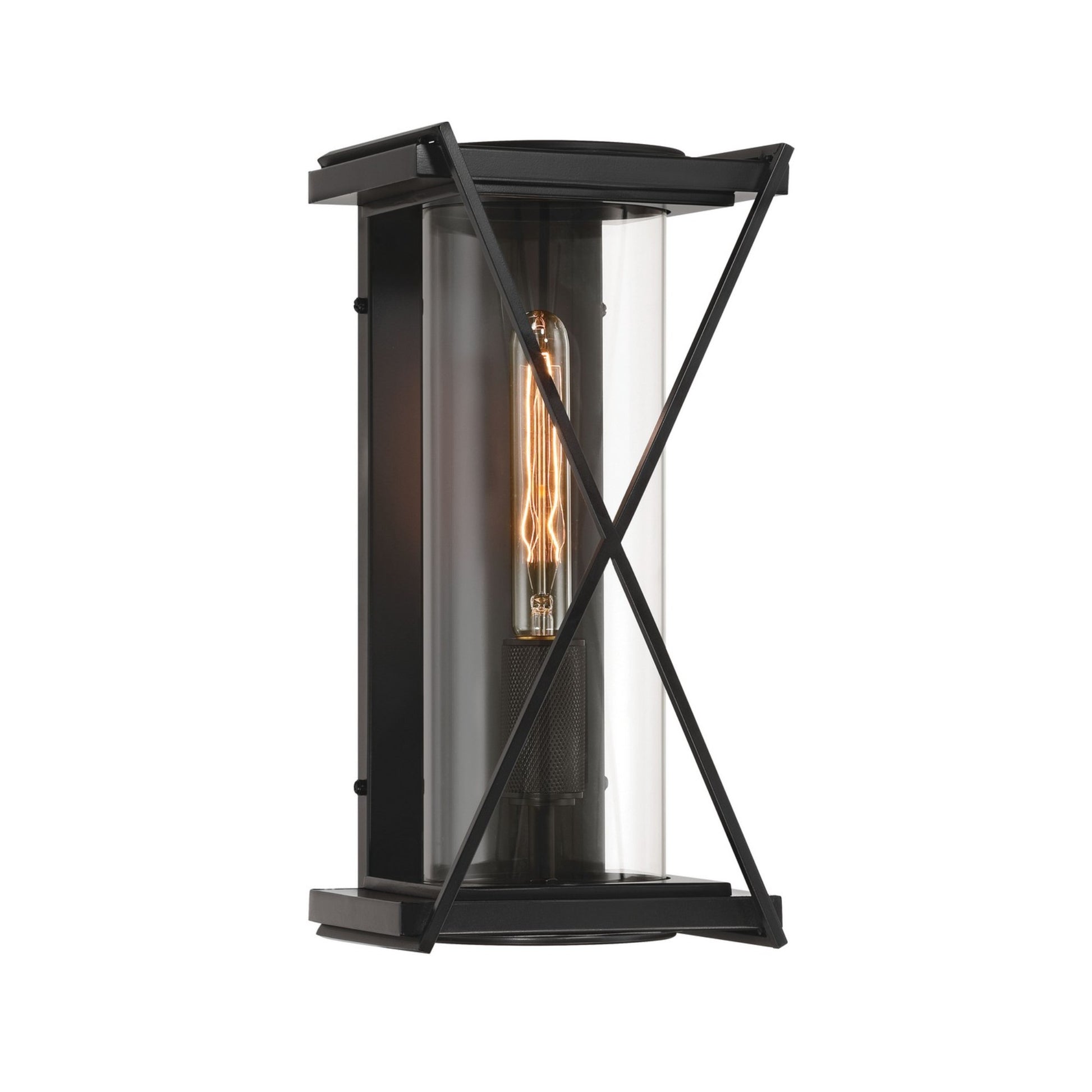 Rockhill 16" Outdoor Wall Sconce, Dark Matte Black Finish - Bees Lighting