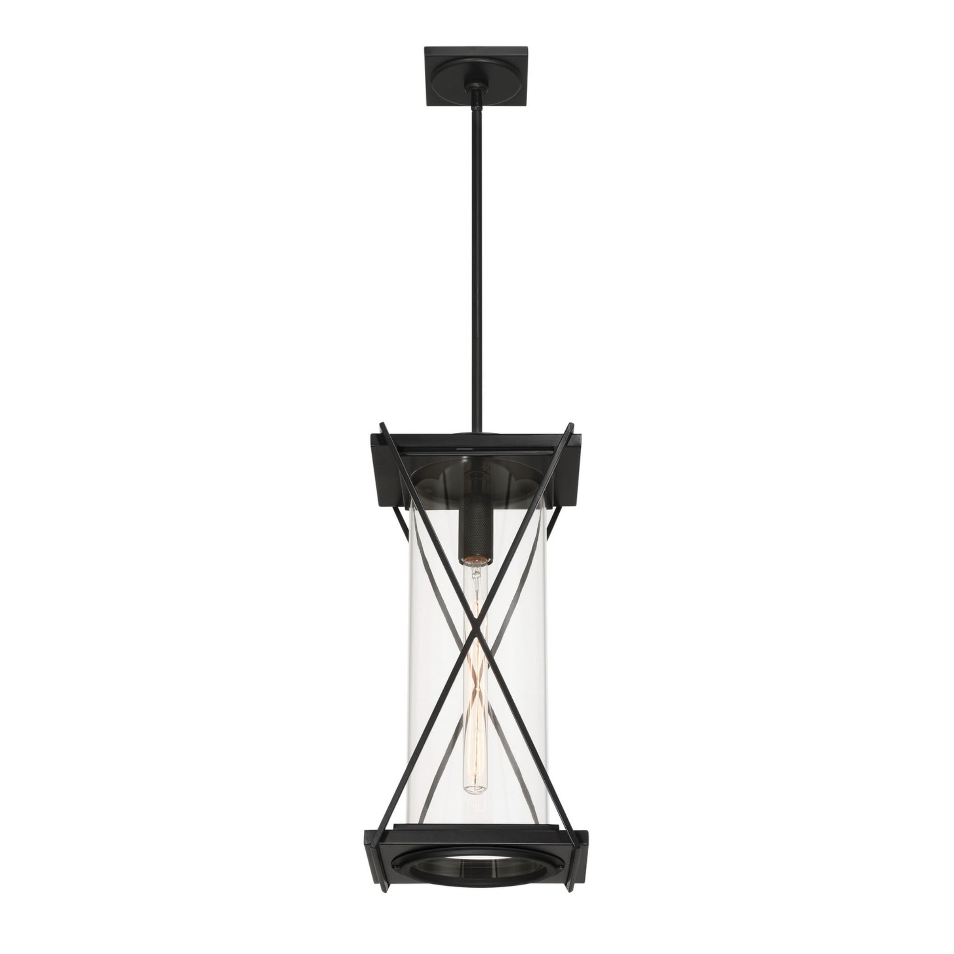 Rockhill 10" Outdoor Pendant, Dark Matte Black Finish - Bees Lighting