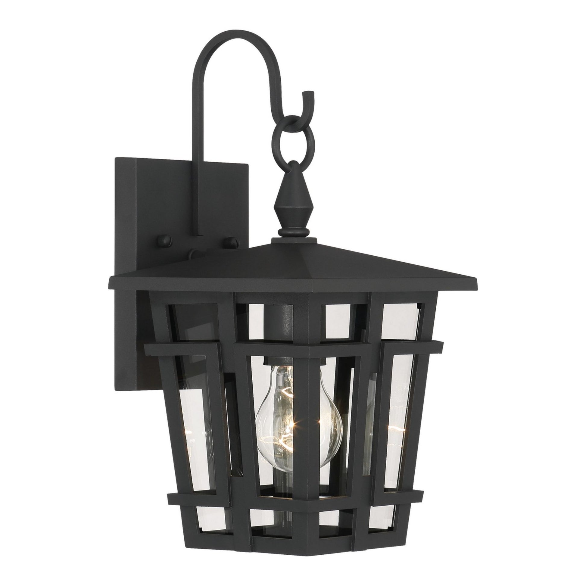 Fieldstone 14" Outdoor Wall Sconce, Sand Coal Finish - Bees Lighting