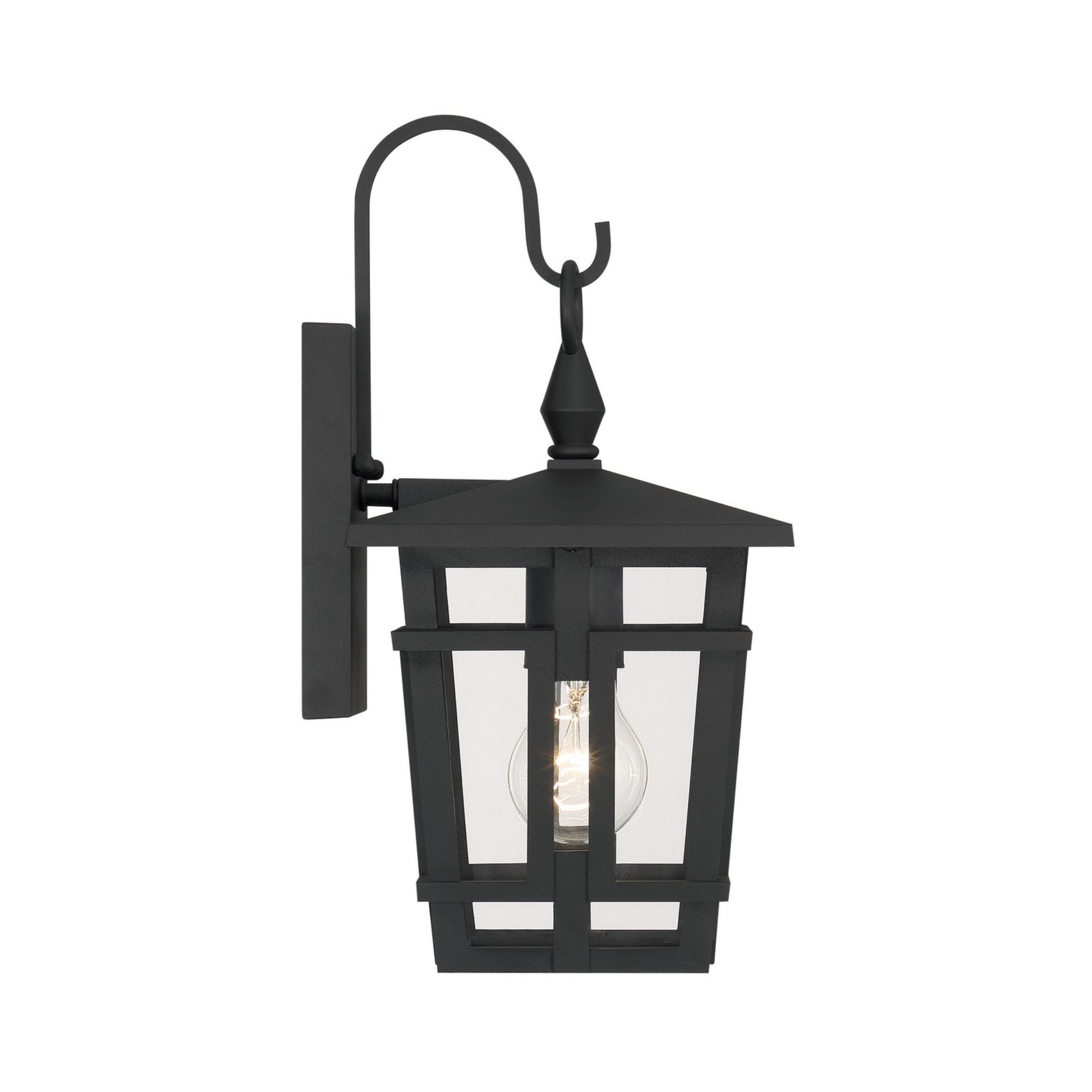 Fieldstone 14" Outdoor Wall Sconce, Sand Coal Finish - Bees Lighting