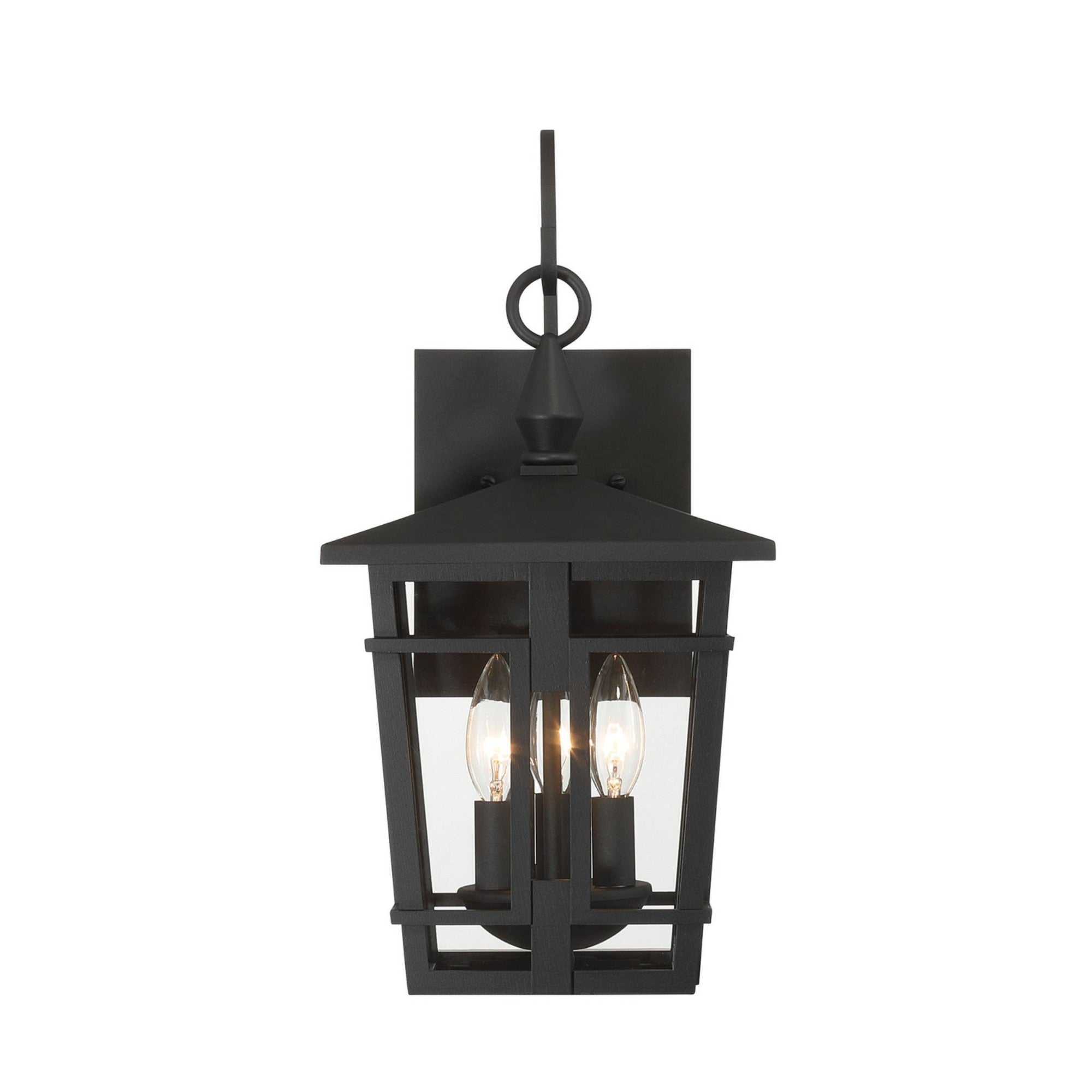 Fieldstone 18" 3-Light Outdoor Wall Sconce, Sand Coal Finish - Bees Lighting