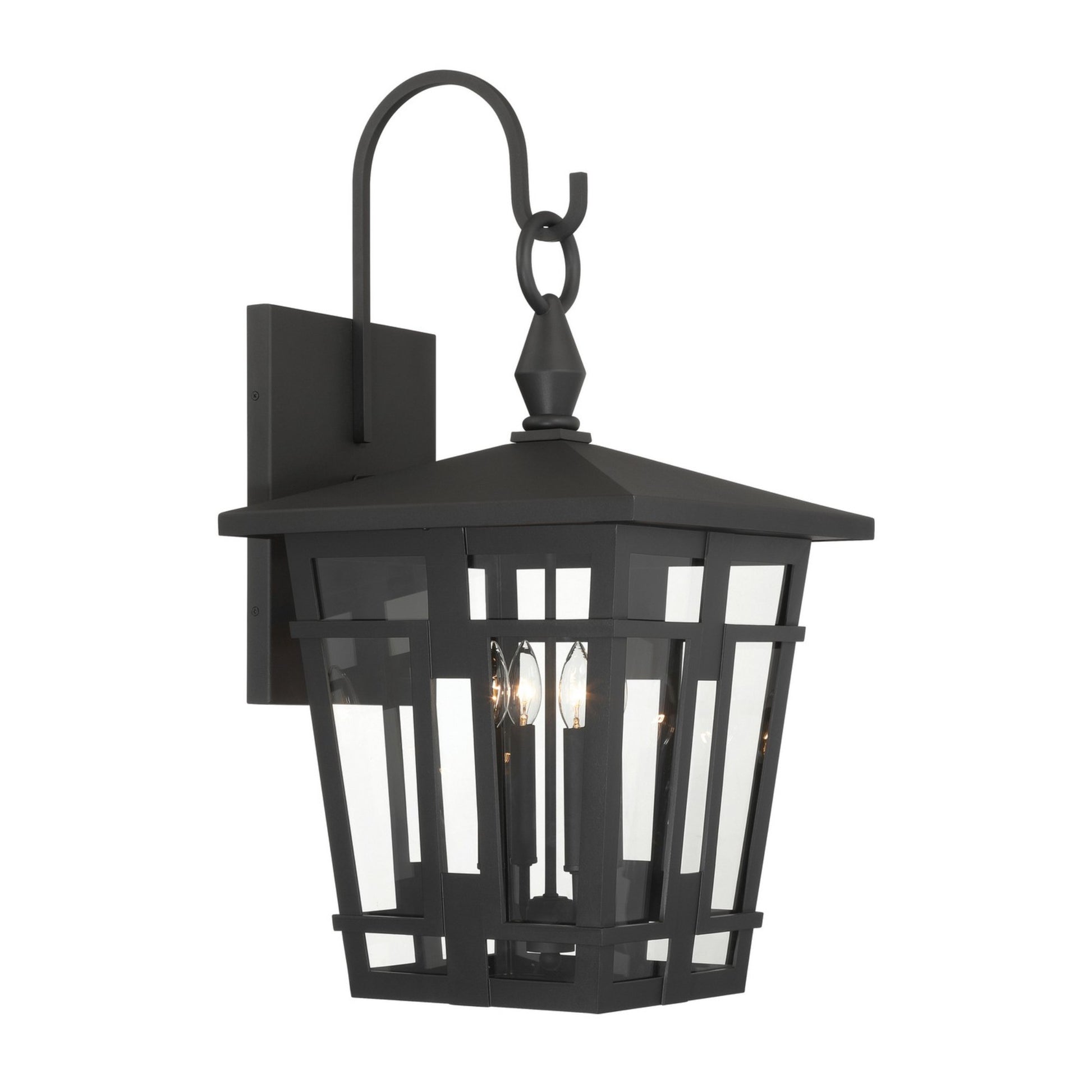 Fieldstone 32" 4-Light Outdoor Wall Sconce, Sand Coal Finish - Bees Lighting