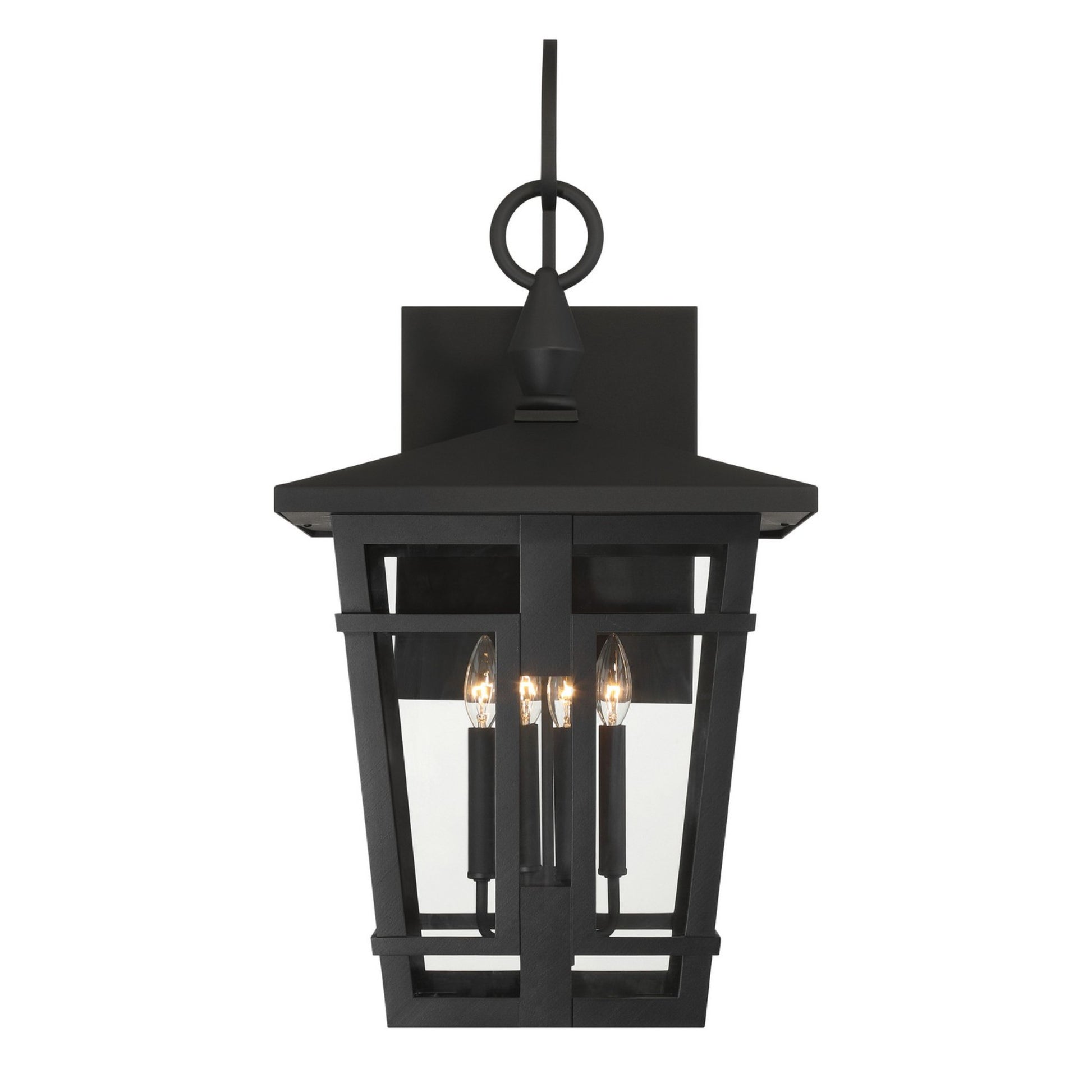 Fieldstone 32" 4-Light Outdoor Wall Sconce, Sand Coal Finish - Bees Lighting