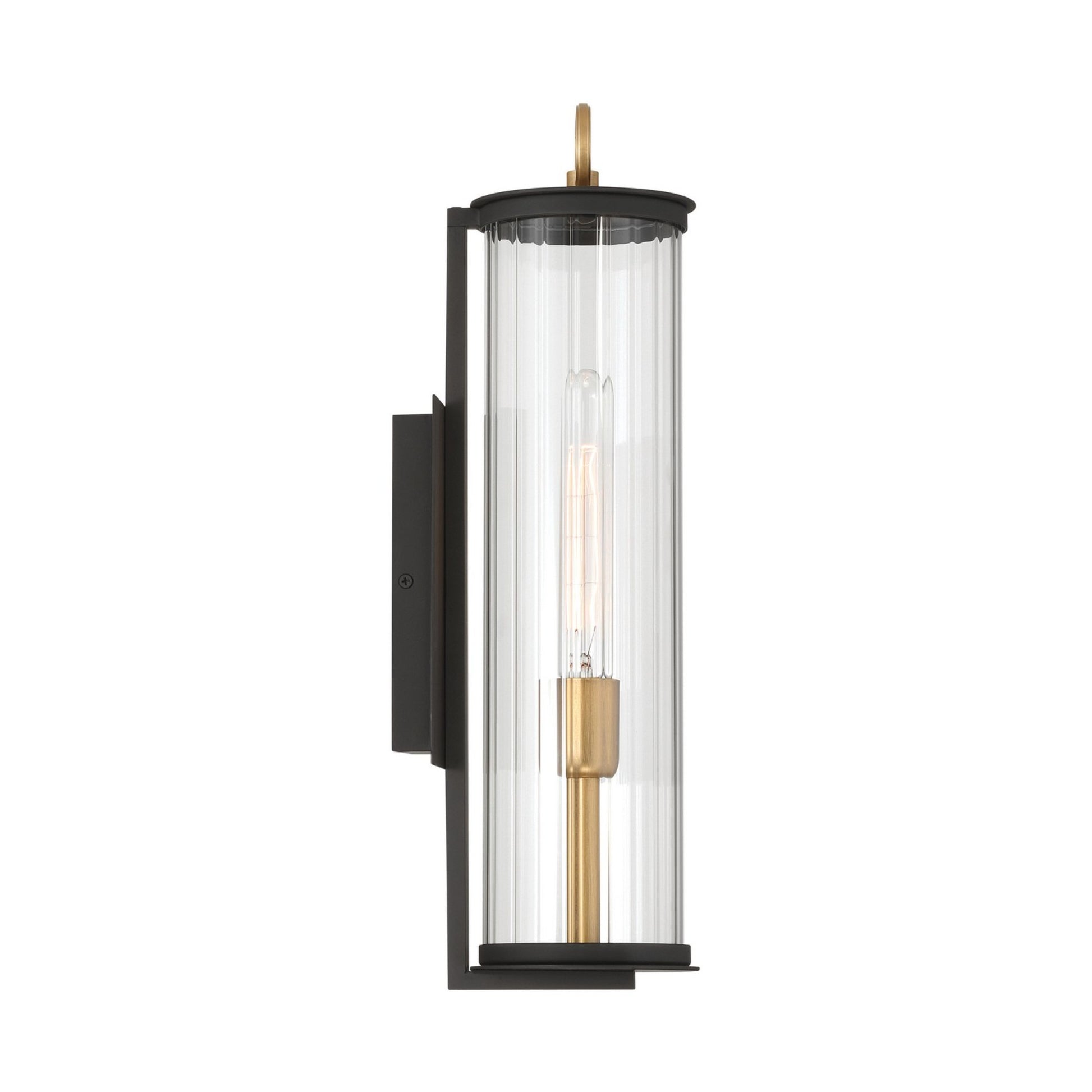 Cara 19" Outdoor Wall Sconce, Legacy Brass & Black Finish - Bees Lighting