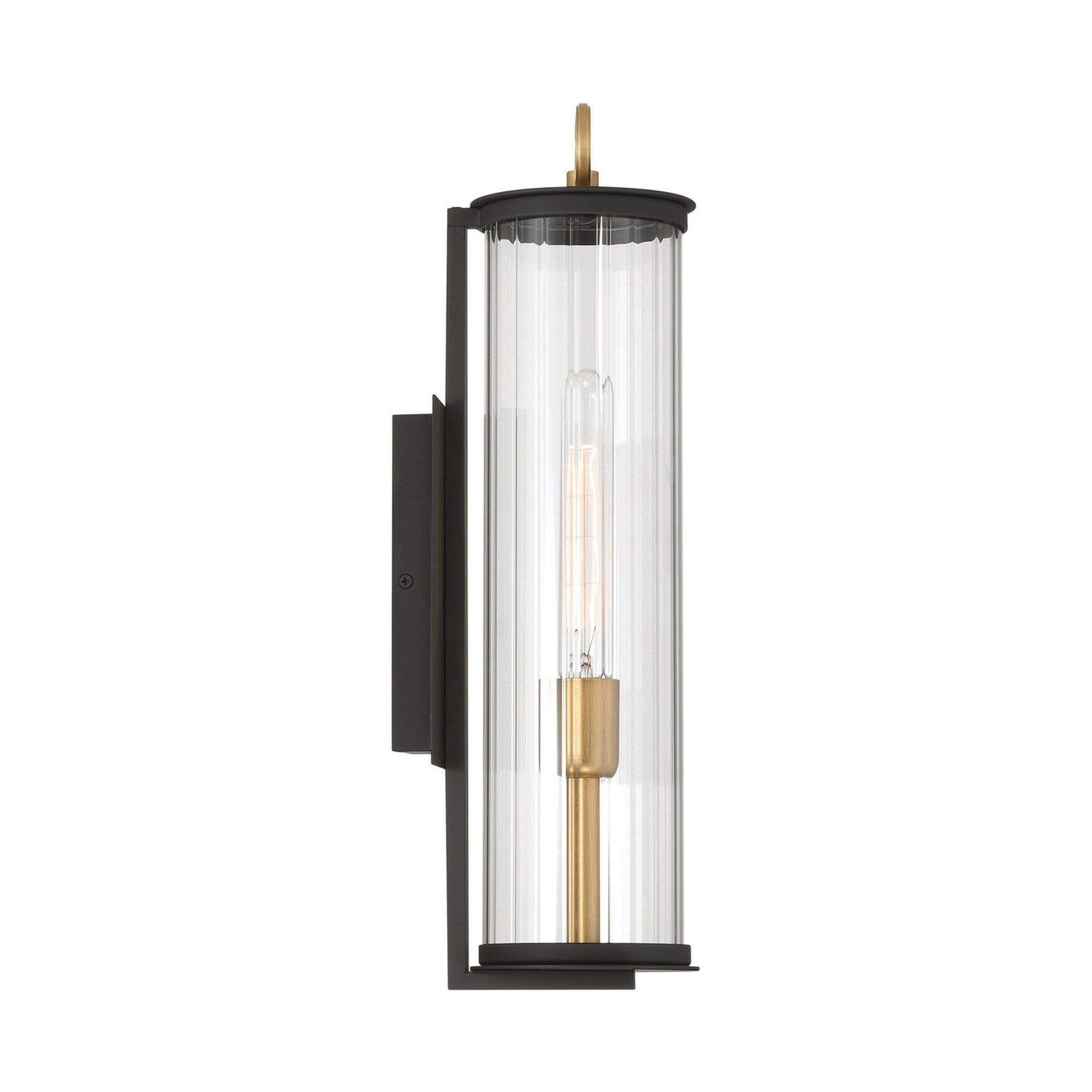 Cara 19" Outdoor Wall Sconce, Legacy Brass & Black Finish - Bees Lighting