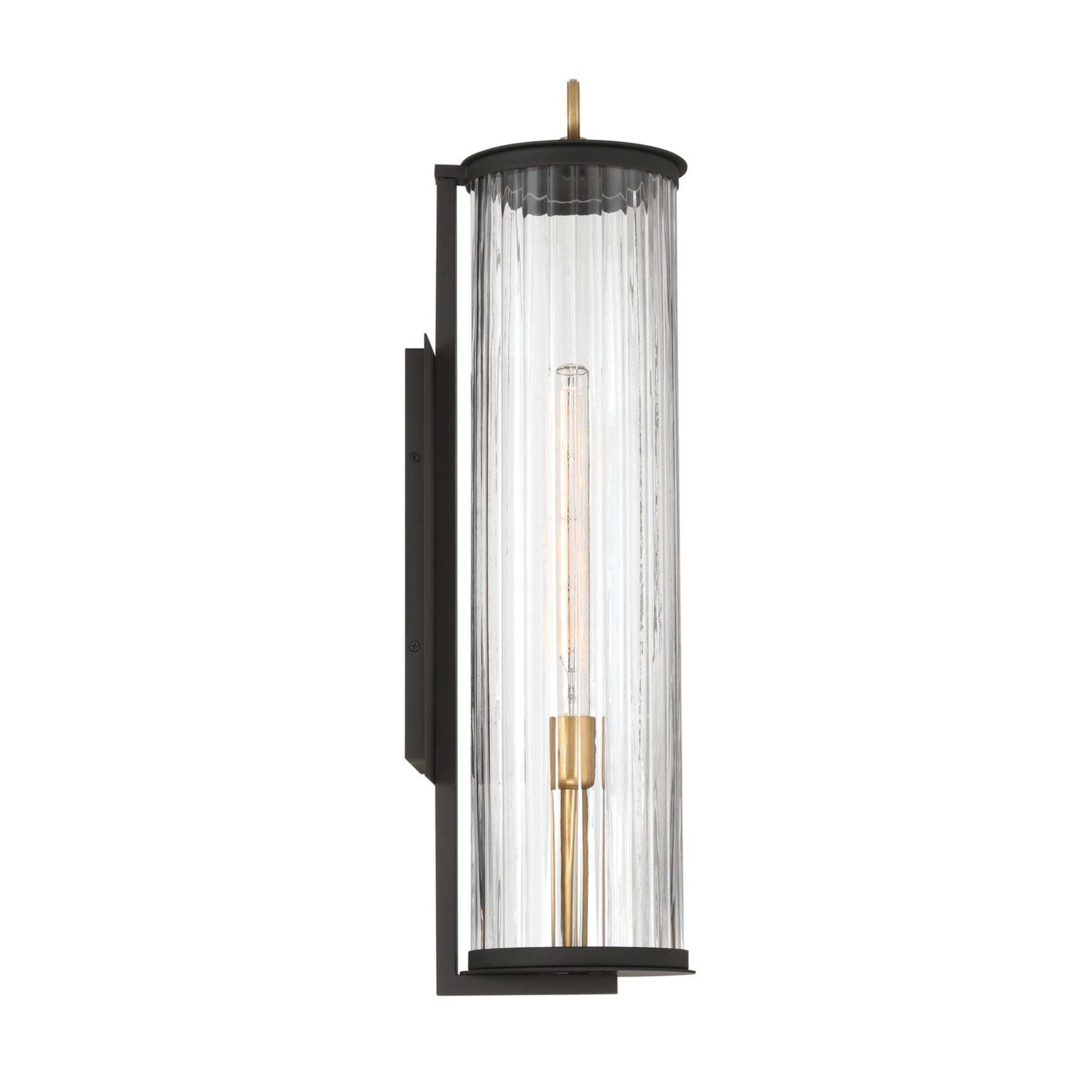Cara 28" Outdoor Wall Sconce, Legacy Brass & Black Finish - Bees Lighting