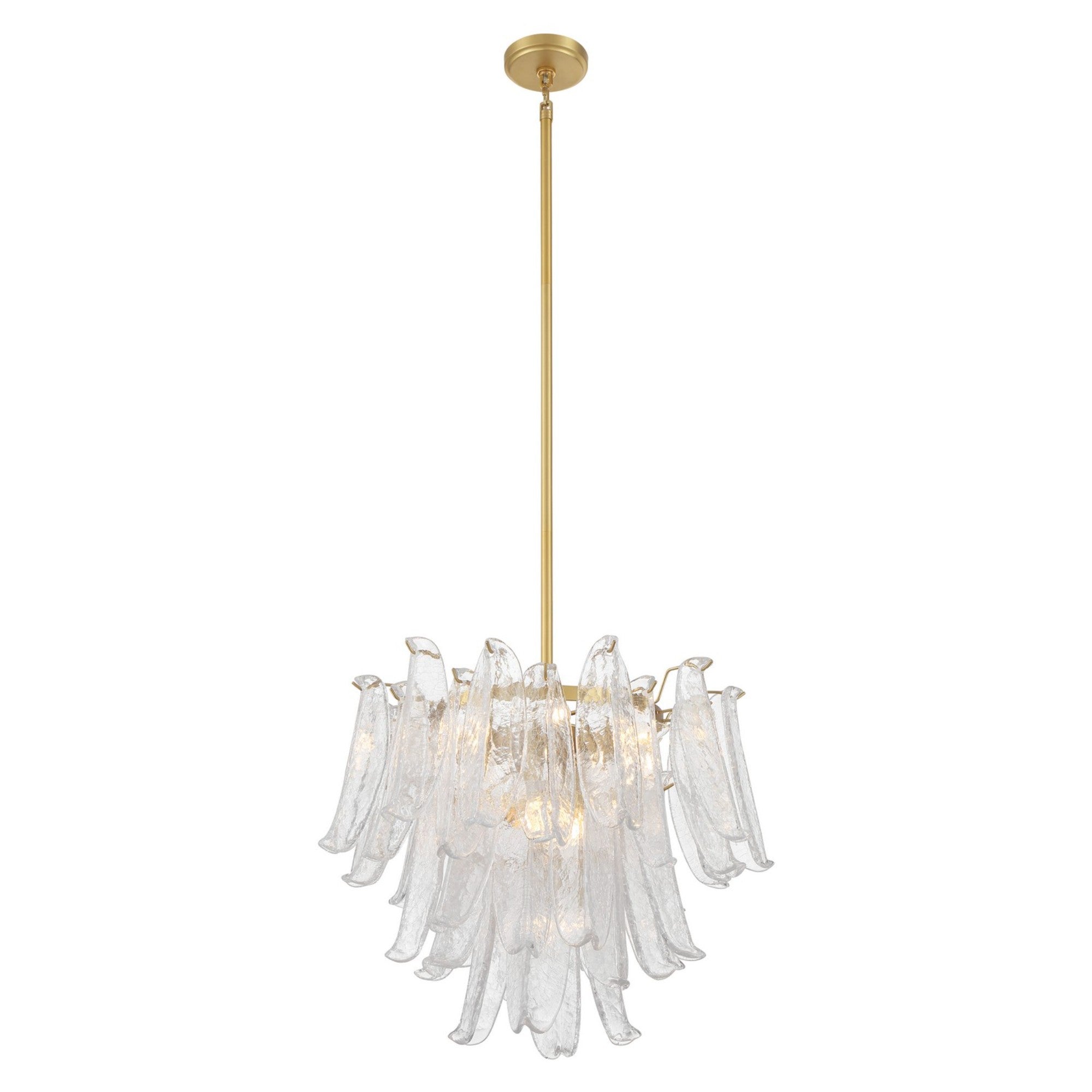 Regent 23" 9-Light Chandelier, Legacy Brass with White Glass Finish - Bees Lighting