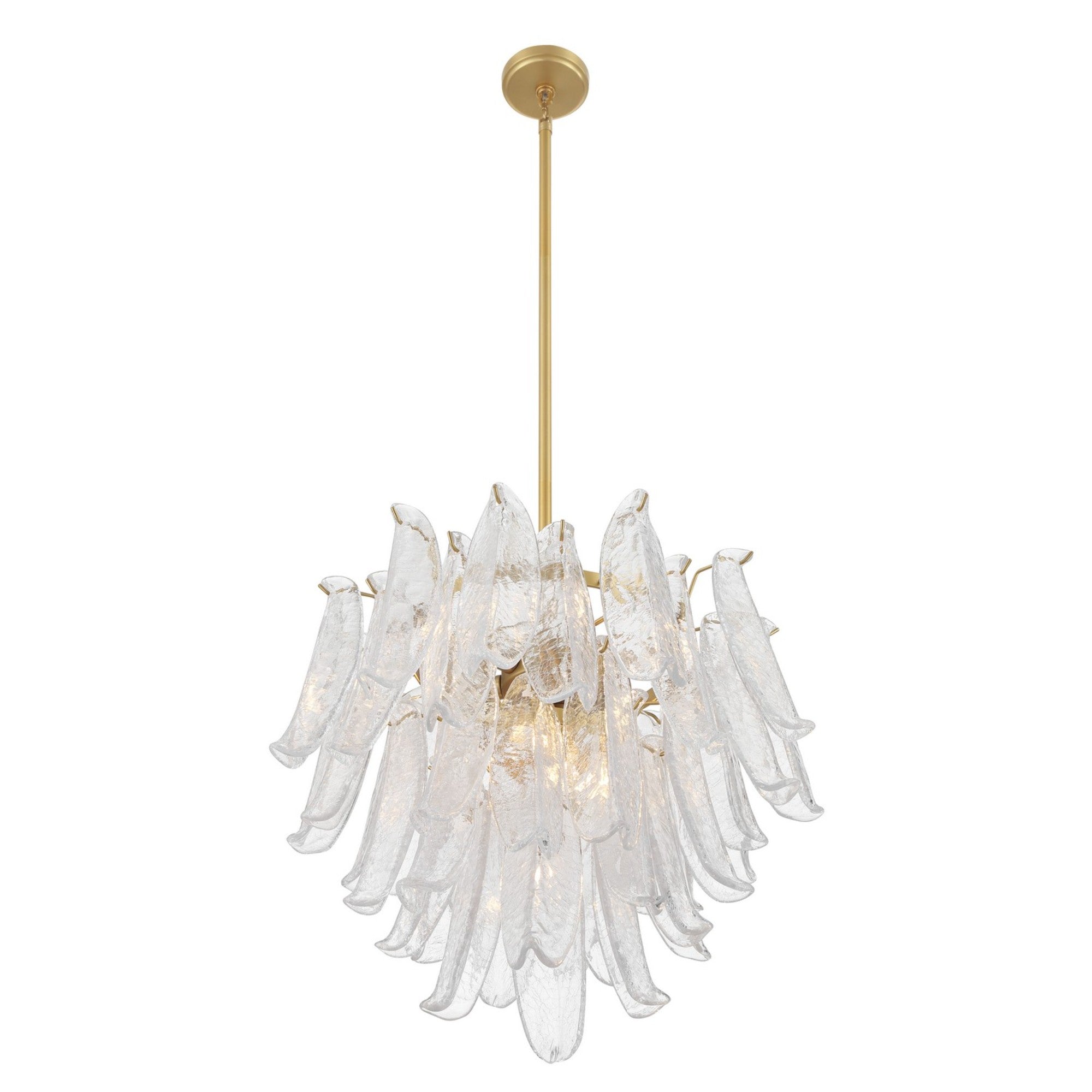 Regent 23" 9-Light Chandelier, Legacy Brass with White Glass Finish - Bees Lighting
