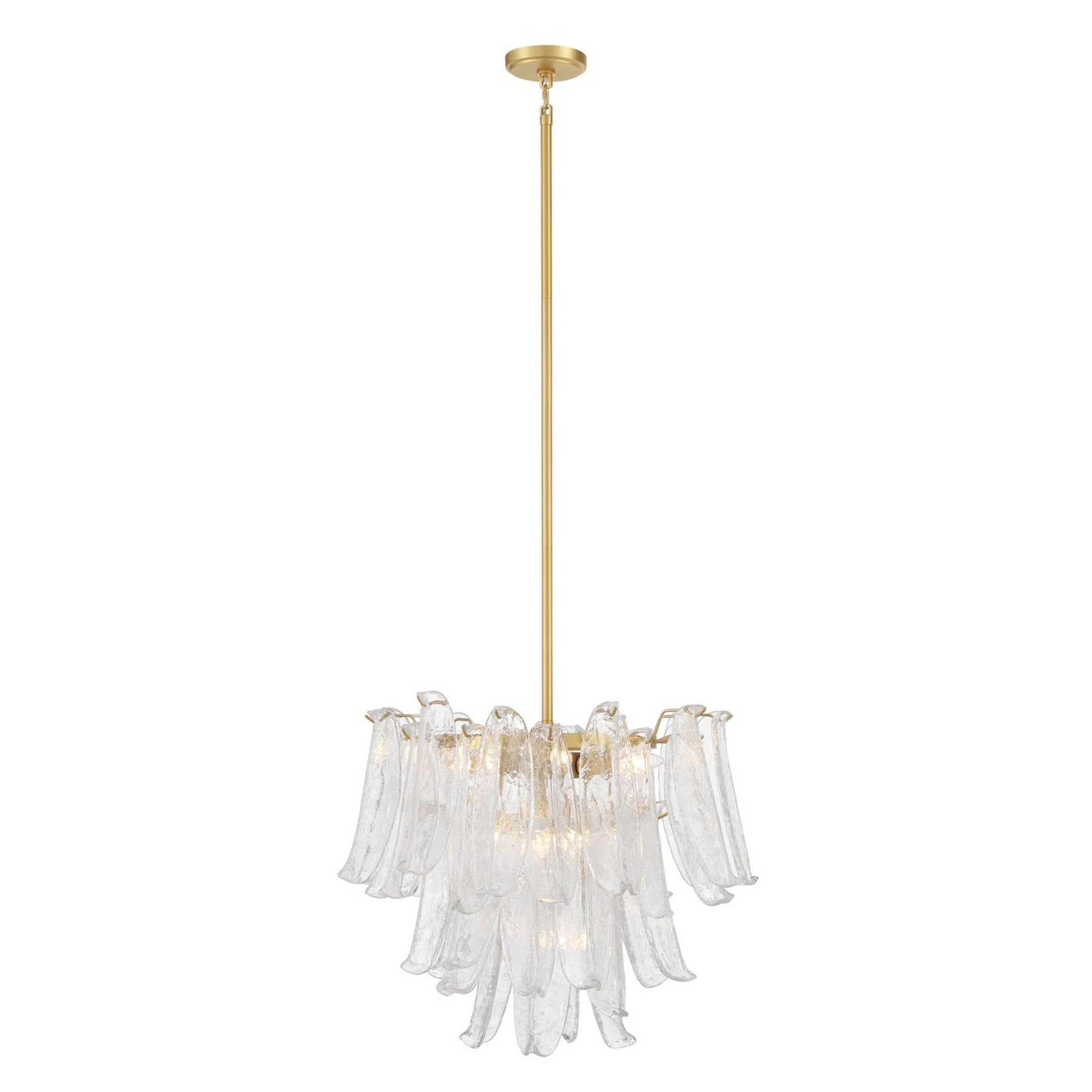 Regent 23" 9-Light Chandelier, Legacy Brass with White Glass Finish - Bees Lighting