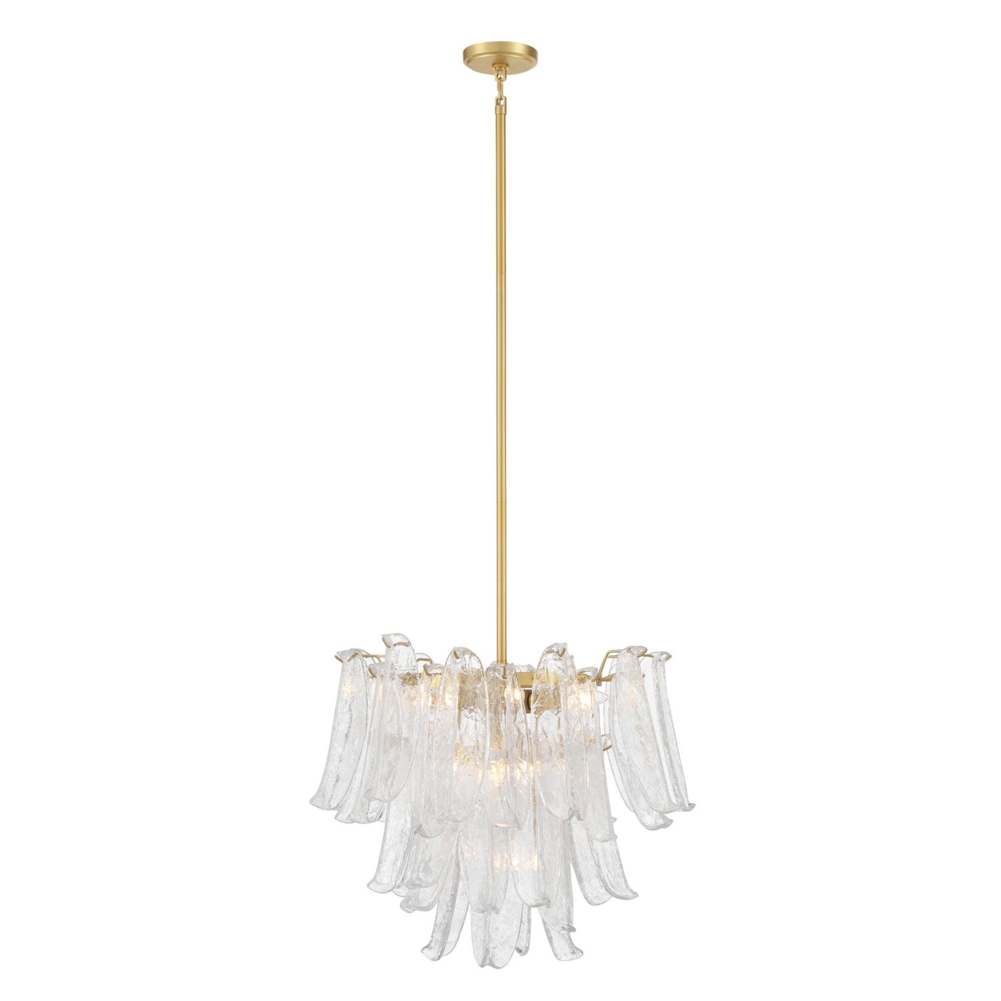 Regent 23" 9-Light Chandelier, Legacy Brass with White Glass Finish - Bees Lighting