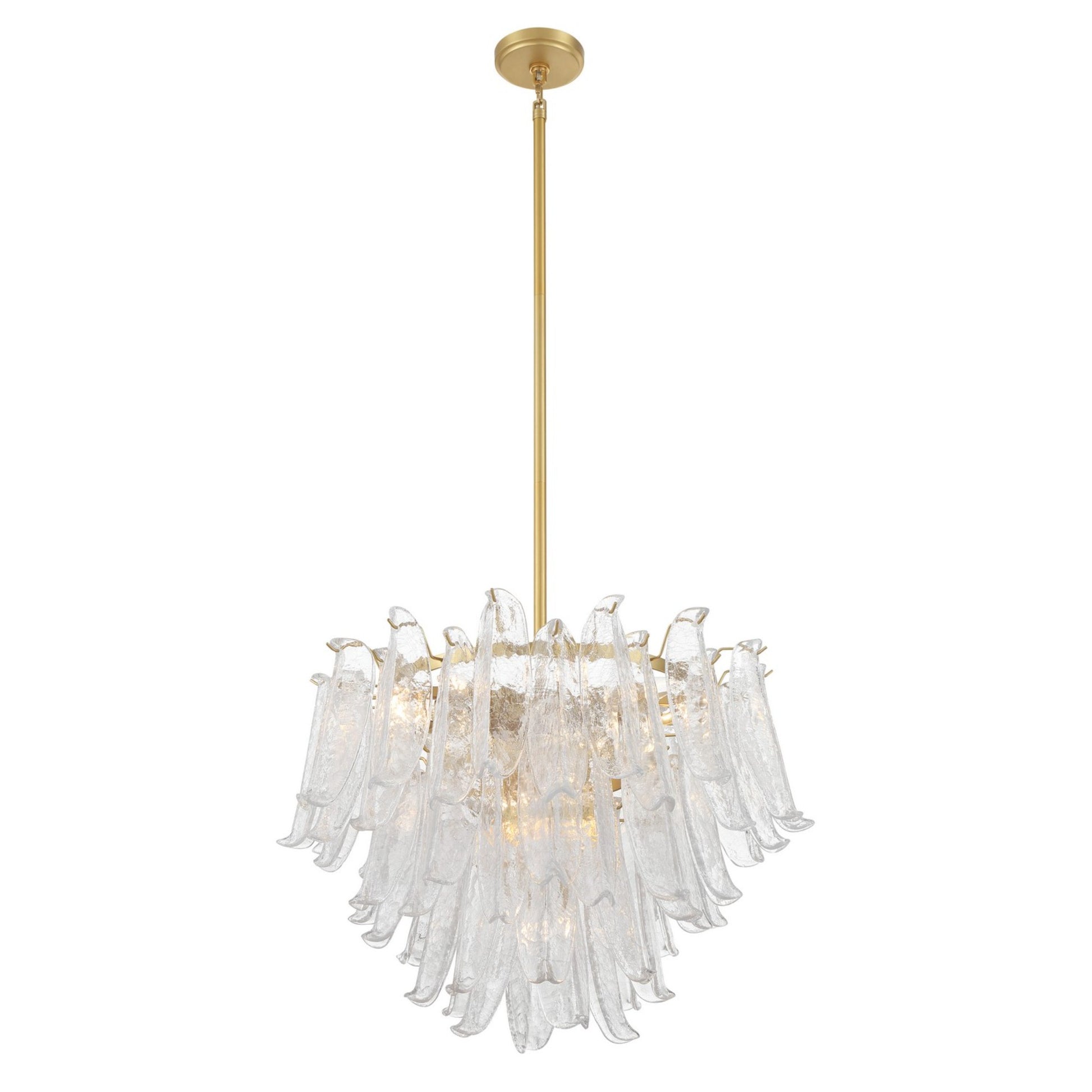 Regent 28" 13-Light Chandelier, Legacy Brass with White Glass Finish - Bees Lighting