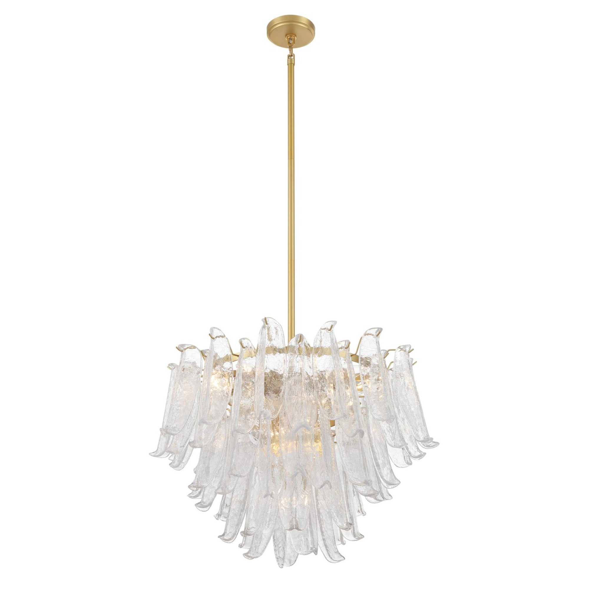 Regent 28" 13-Light Chandelier, Legacy Brass with White Glass Finish - Bees Lighting