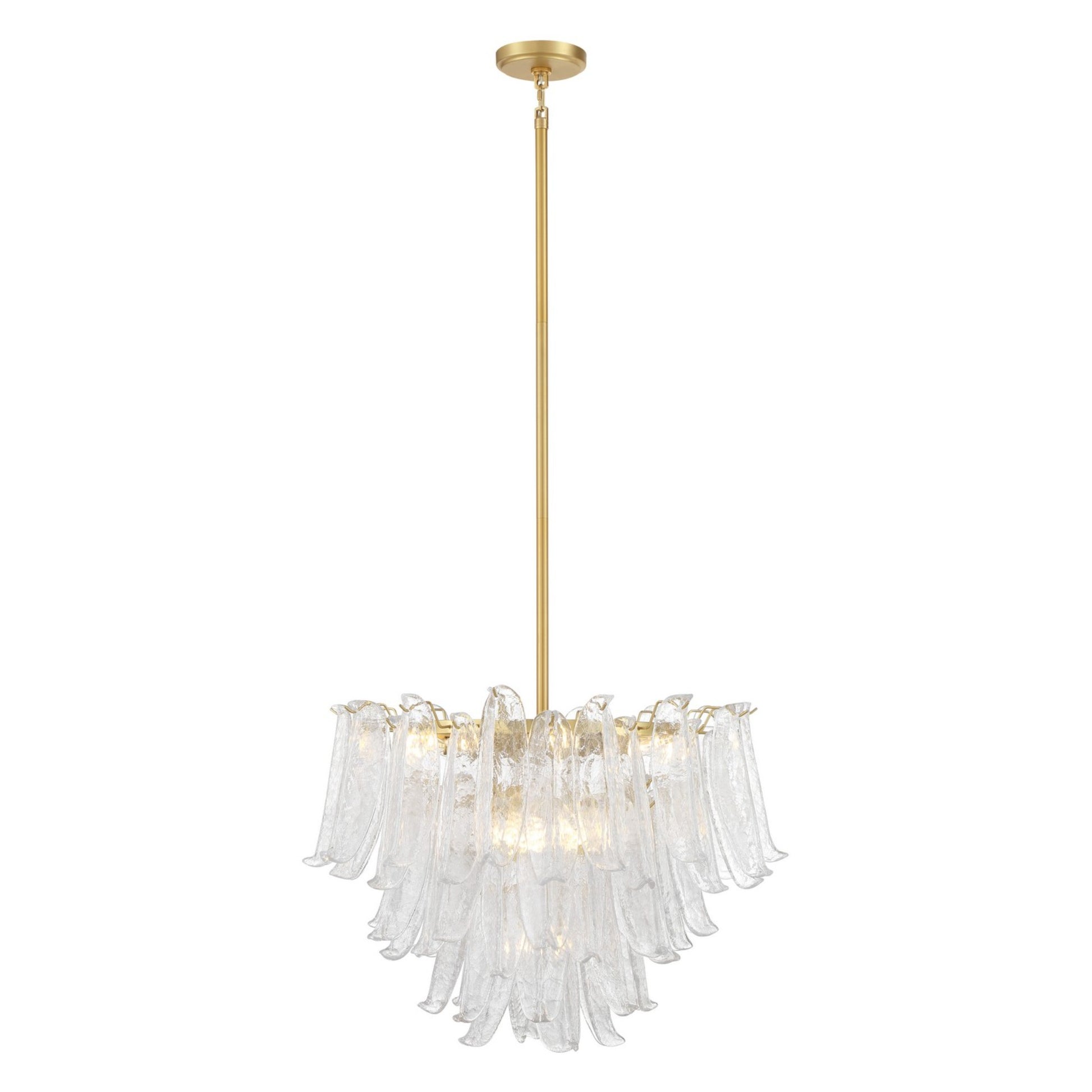 Regent 28" 13-Light Chandelier, Legacy Brass with White Glass Finish - Bees Lighting