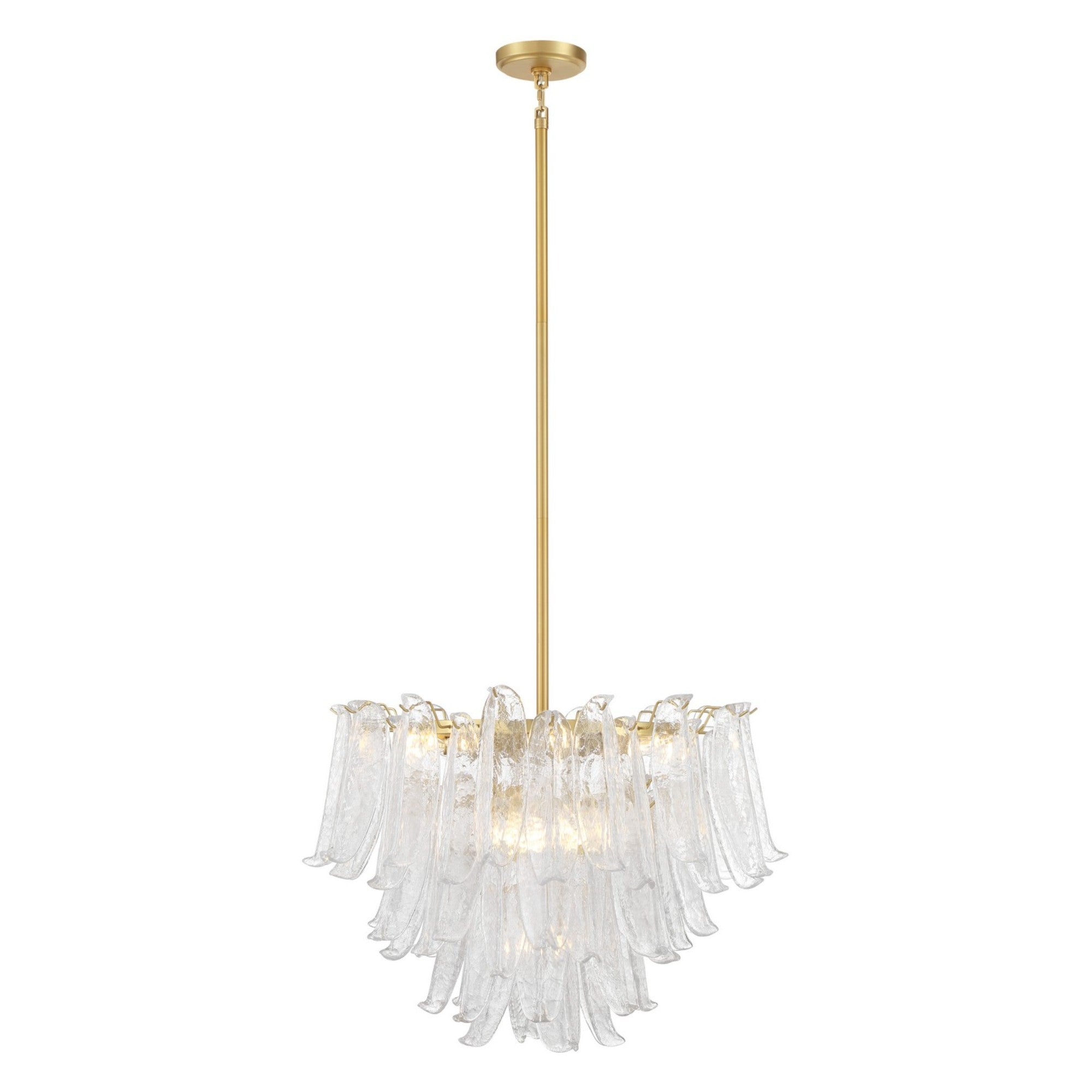 Regent 28" 13-Light Chandelier, Legacy Brass with White Glass Finish - Bees Lighting
