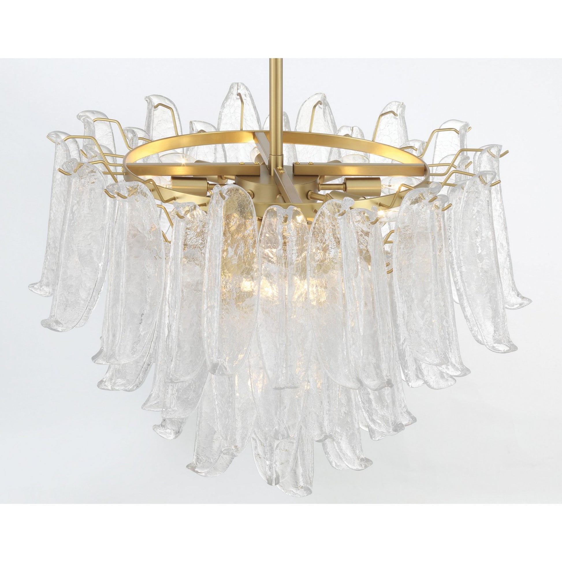 Regent 28" 13-Light Chandelier, Legacy Brass with White Glass Finish - Bees Lighting