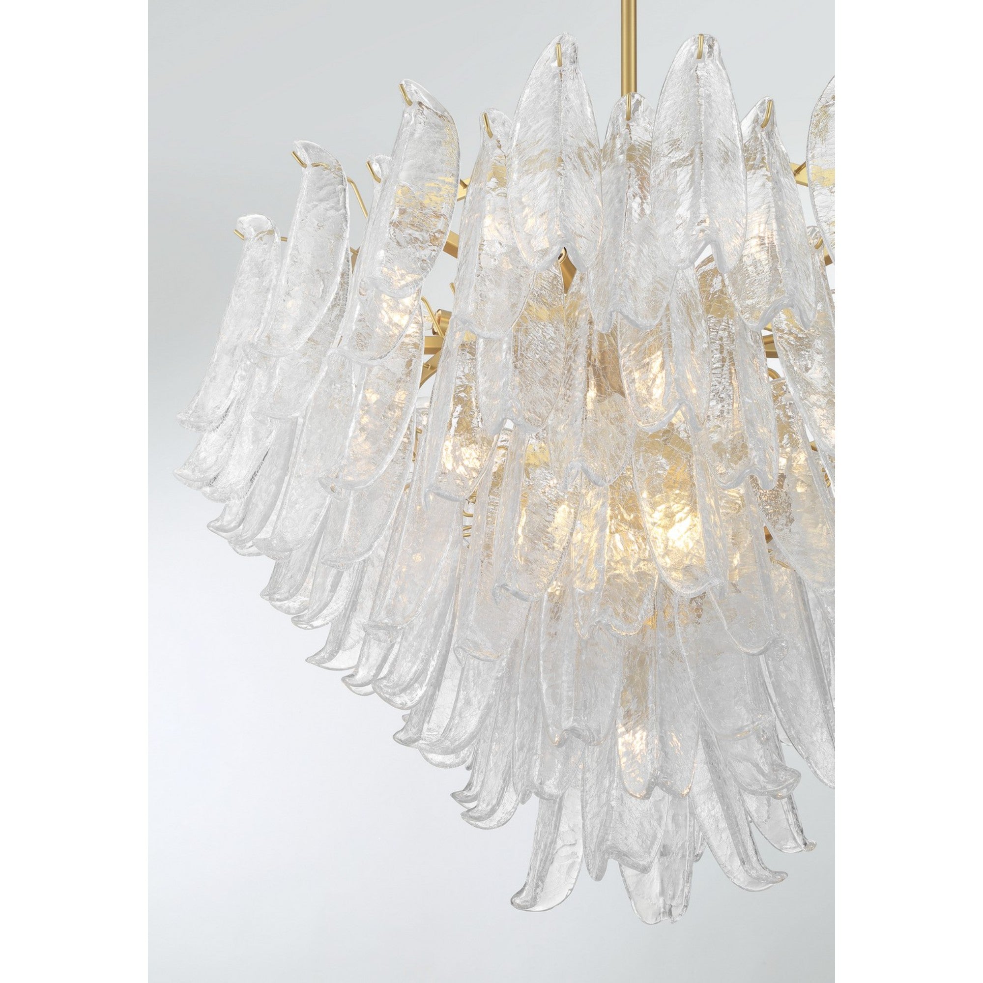 Regent 37" 17-Light Chandelier, Legacy Brass with White Glass Finish - Bees Lighting