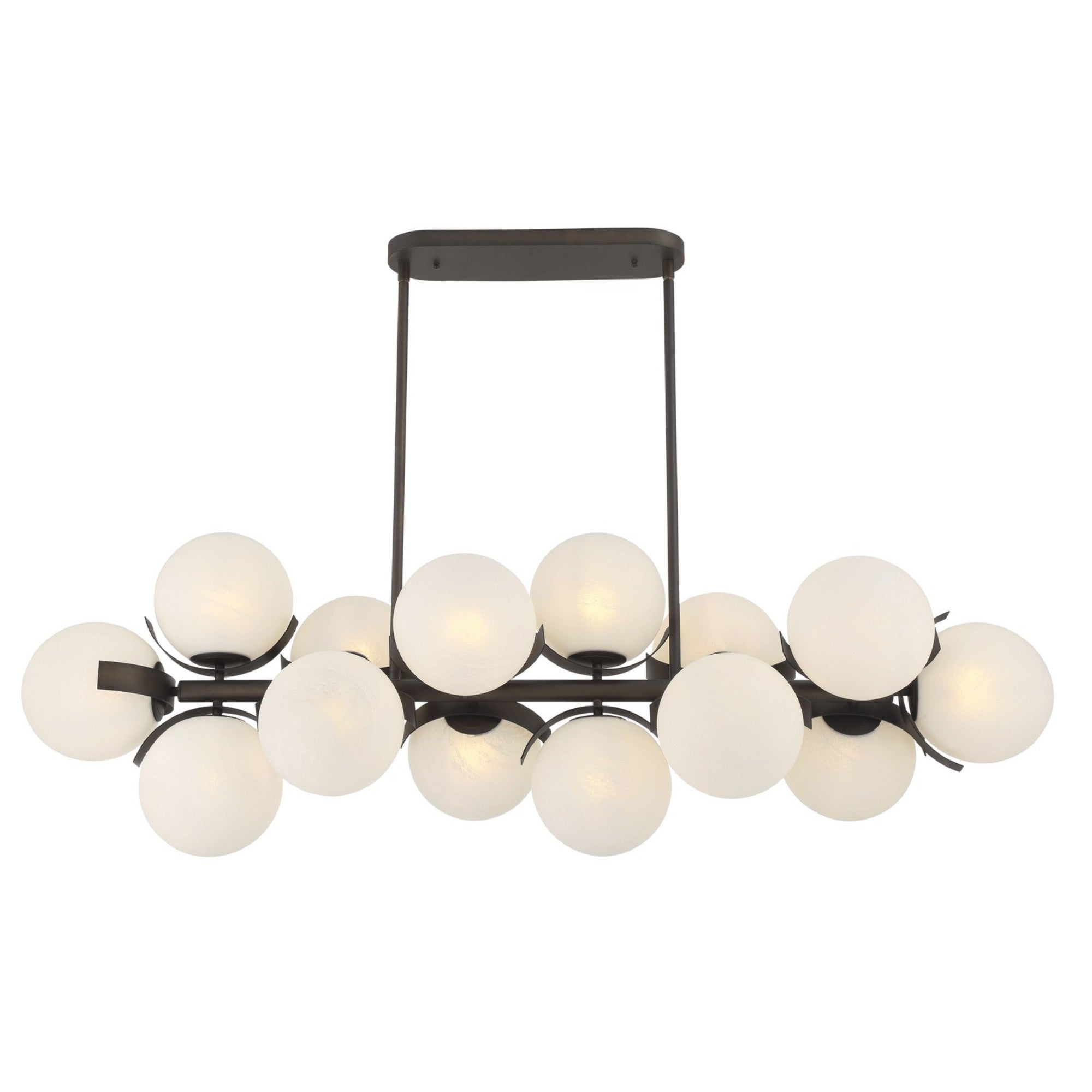 Vino 57" 14-Light Island Light, Dark Bronze Finish - Bees Lighting