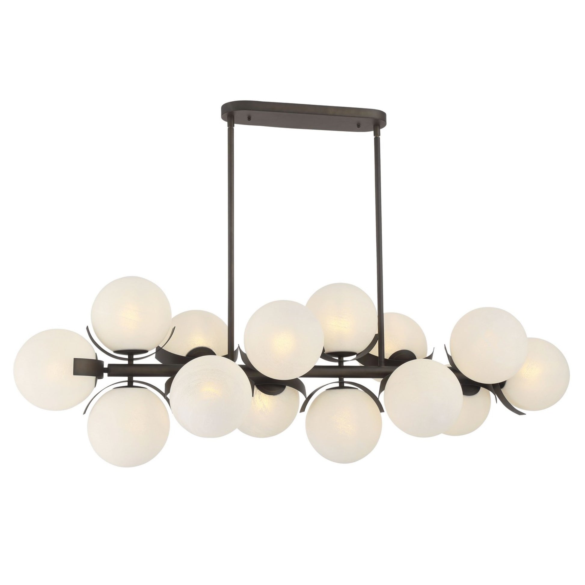 Vino 57" 14-Light Island Light, Dark Bronze Finish - Bees Lighting