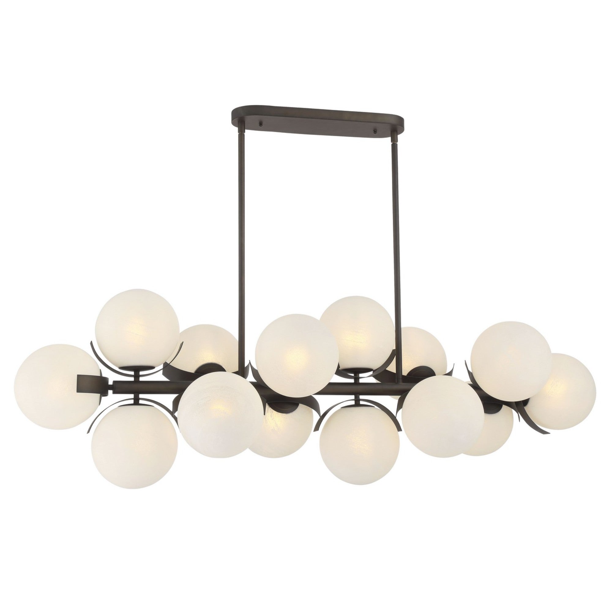 Vino 57" 14-Light Island Light, Dark Bronze Finish - Bees Lighting