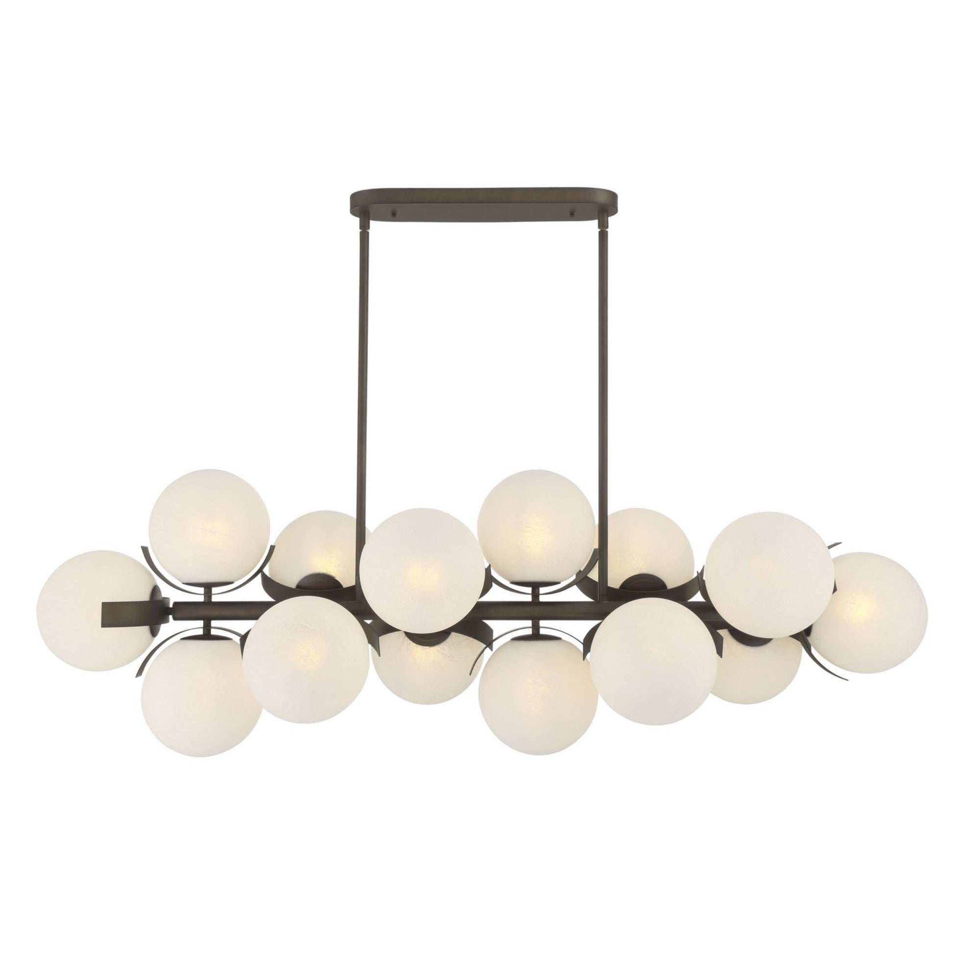 Vino 57" 14-Light Island Light, Dark Bronze Finish - Bees Lighting