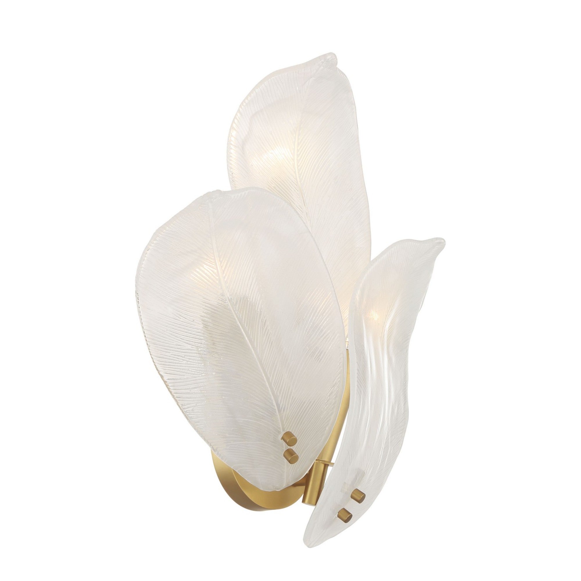 Orchid 18" 3-Light Wall Sconce, Legacy Brass with White Glass Finish - Bees Lighting