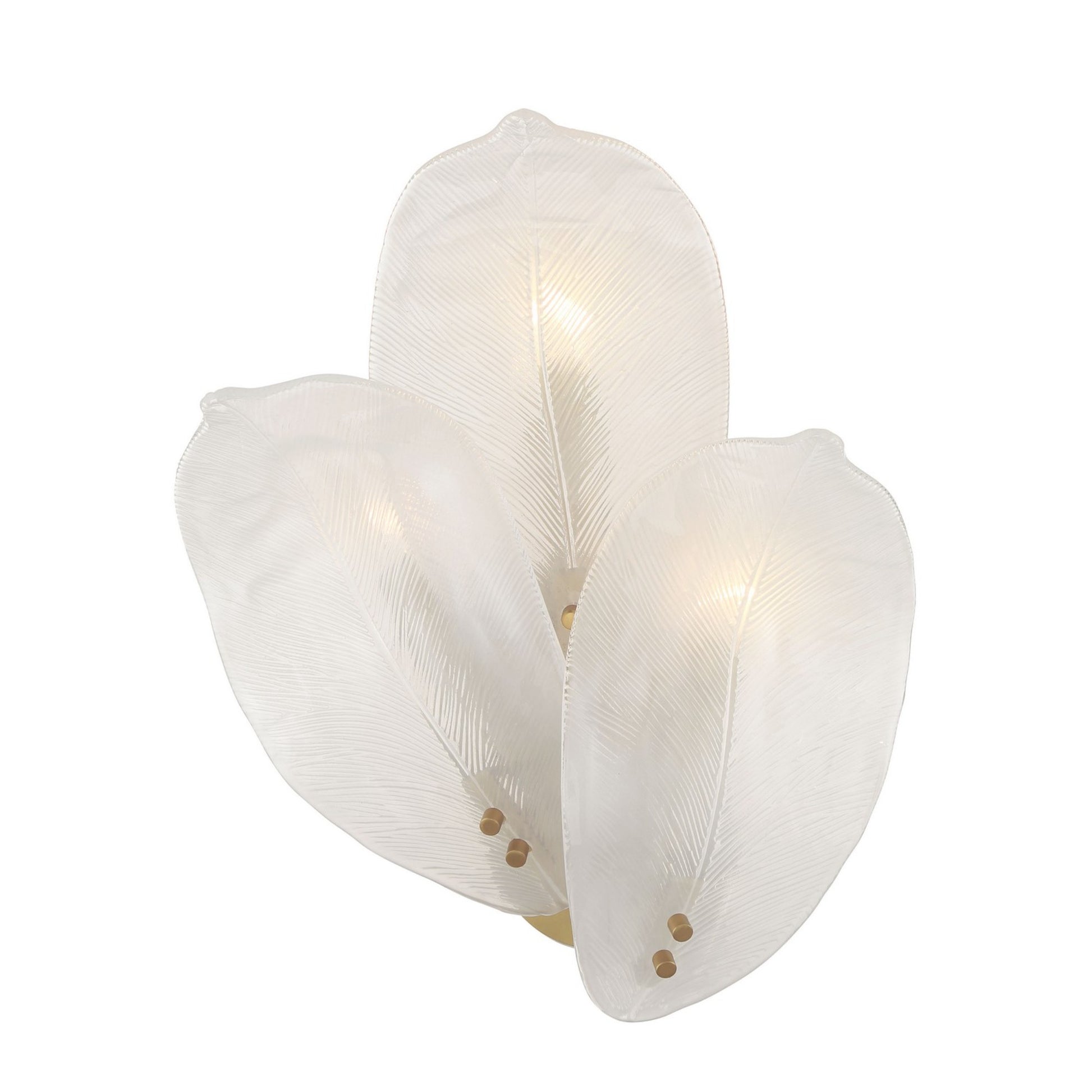 Orchid 18" 3-Light Wall Sconce, Legacy Brass with White Glass Finish - Bees Lighting