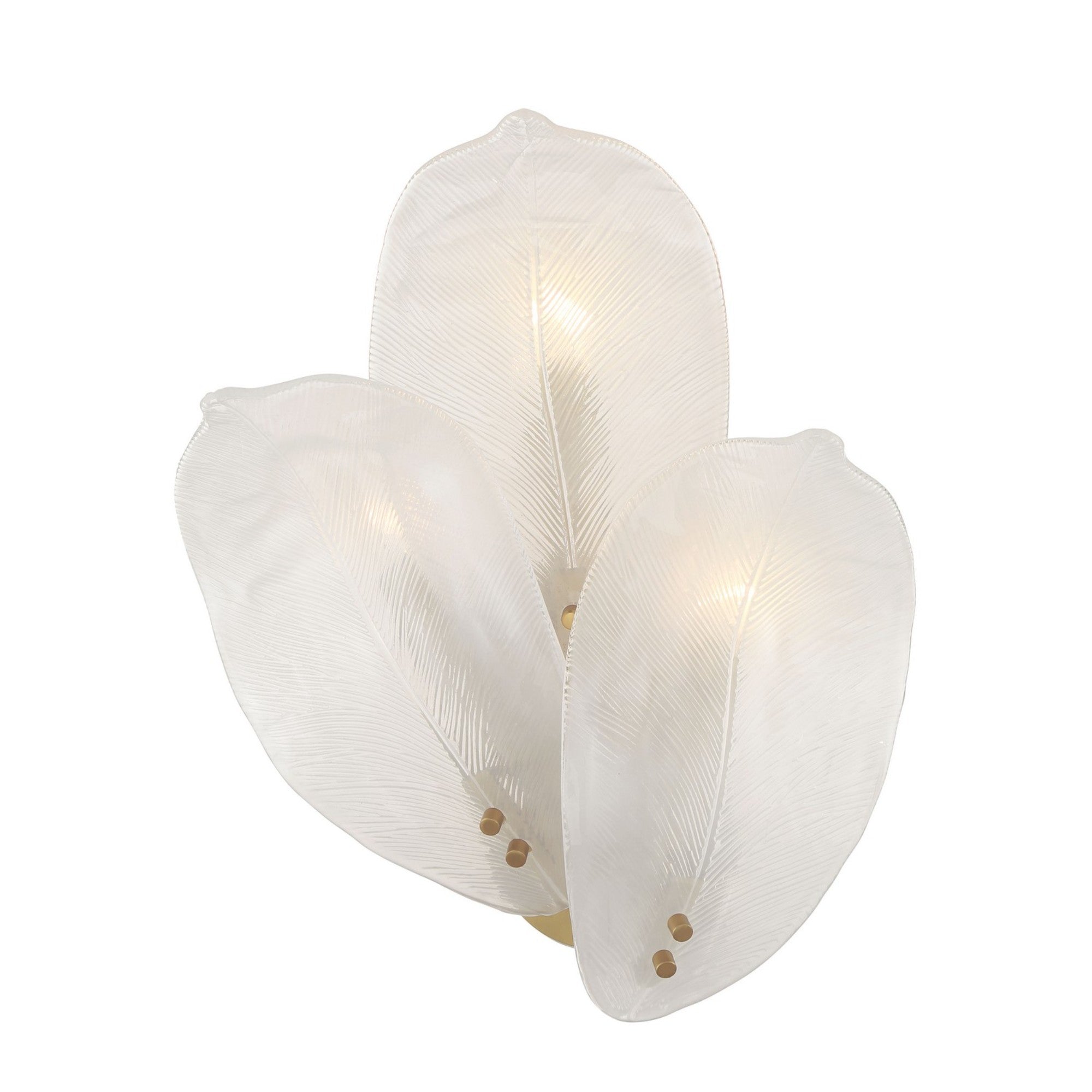 Orchid 18" 3-Light Wall Sconce, Legacy Brass with White Glass Finish - Bees Lighting