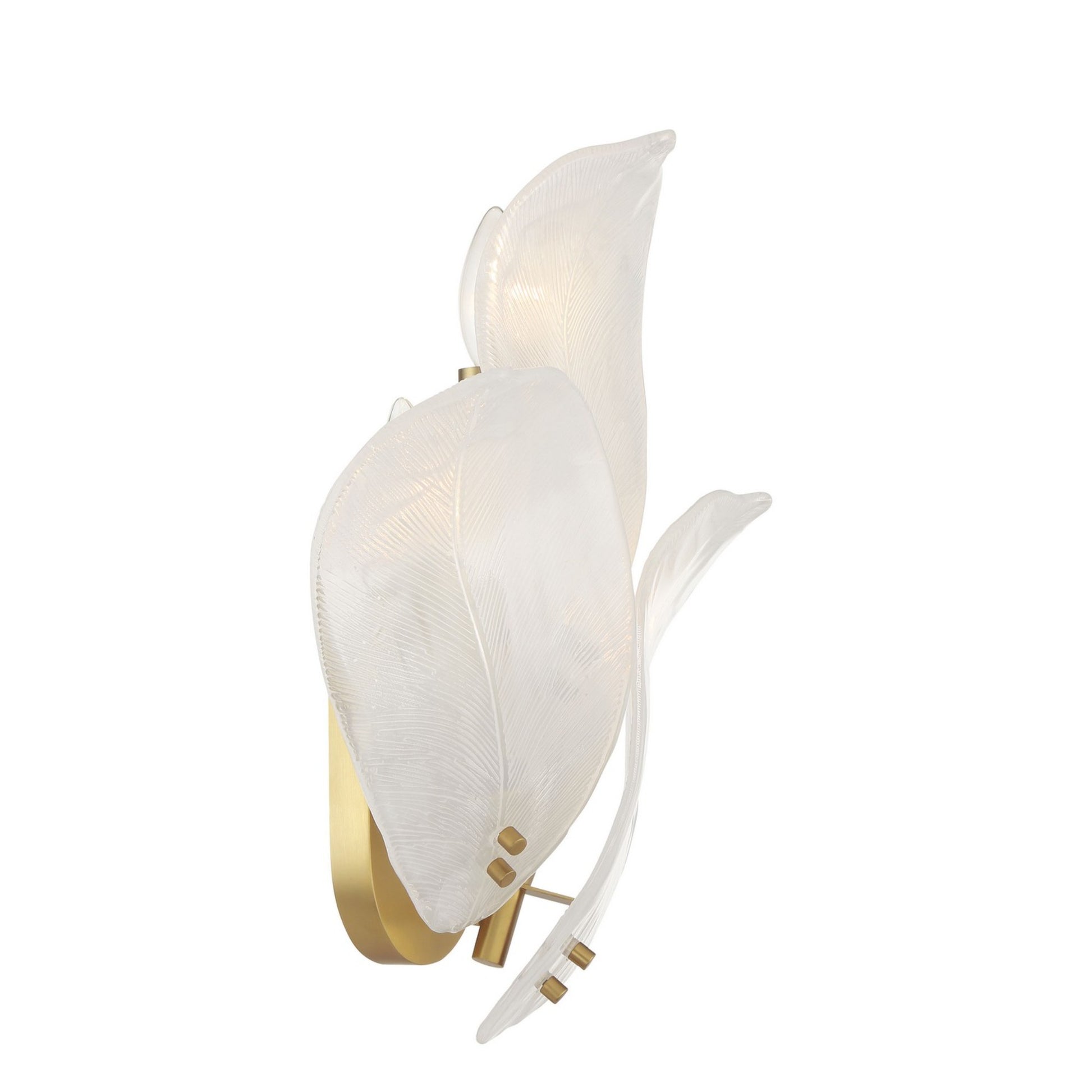 Orchid 18" 3-Light Wall Sconce, Legacy Brass with White Glass Finish - Bees Lighting