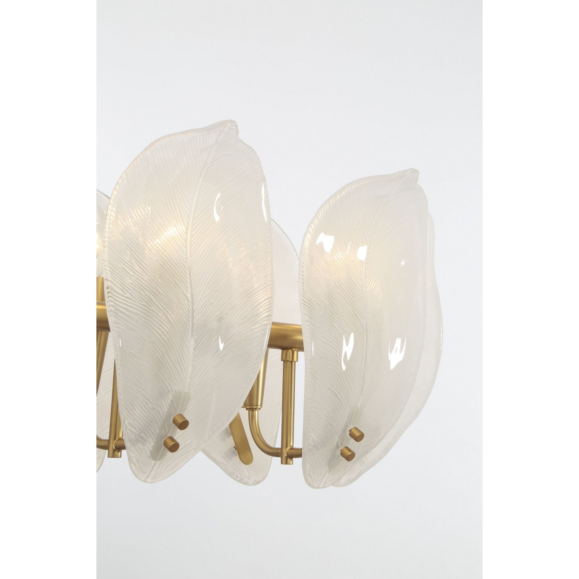 Orchid 48" 14-Light Island Light, Legacy Brass with White Glass Finish - Bees Lighting