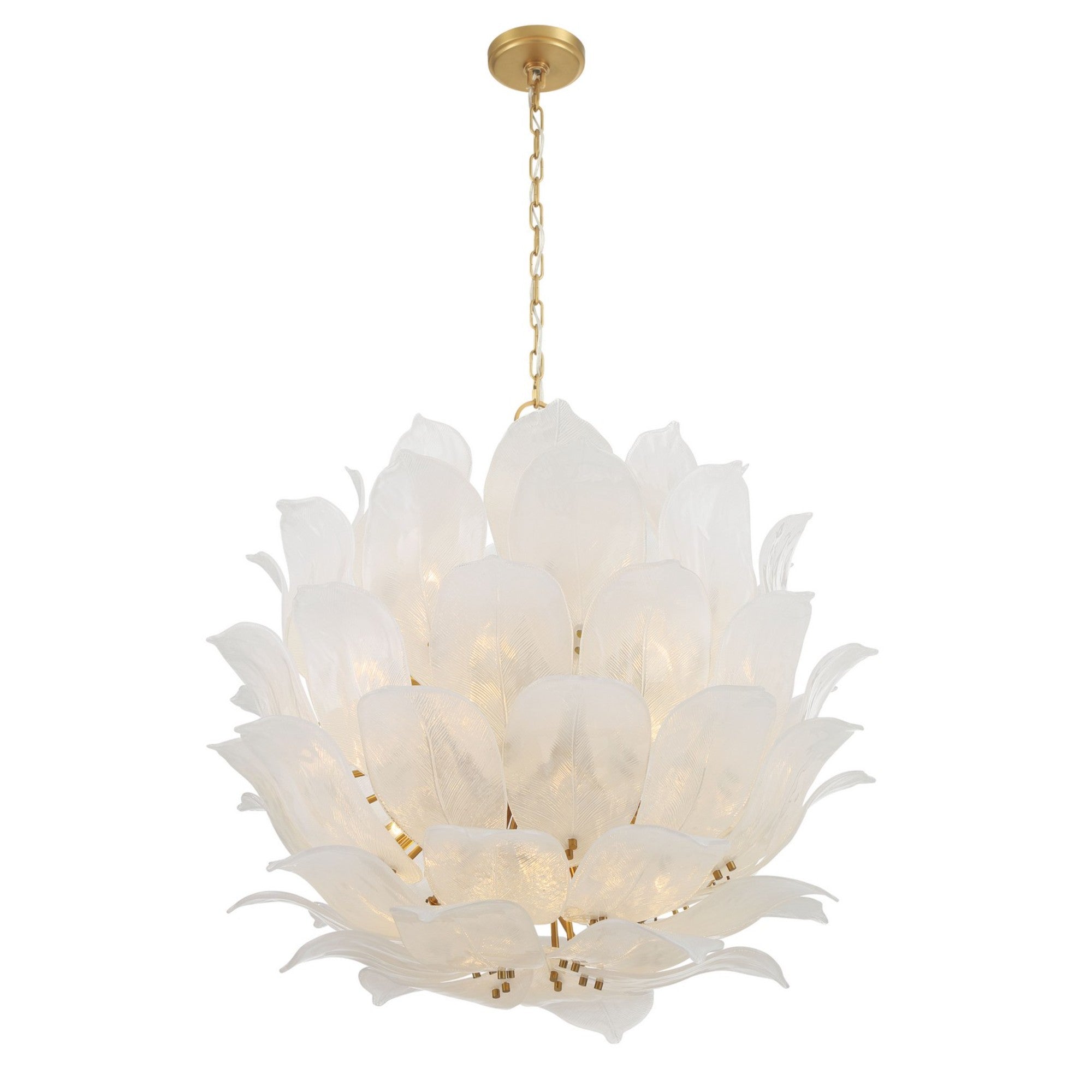 Orchid 37" 24-Light Pendant, Legacy Brass Finish - Bees Lighting
