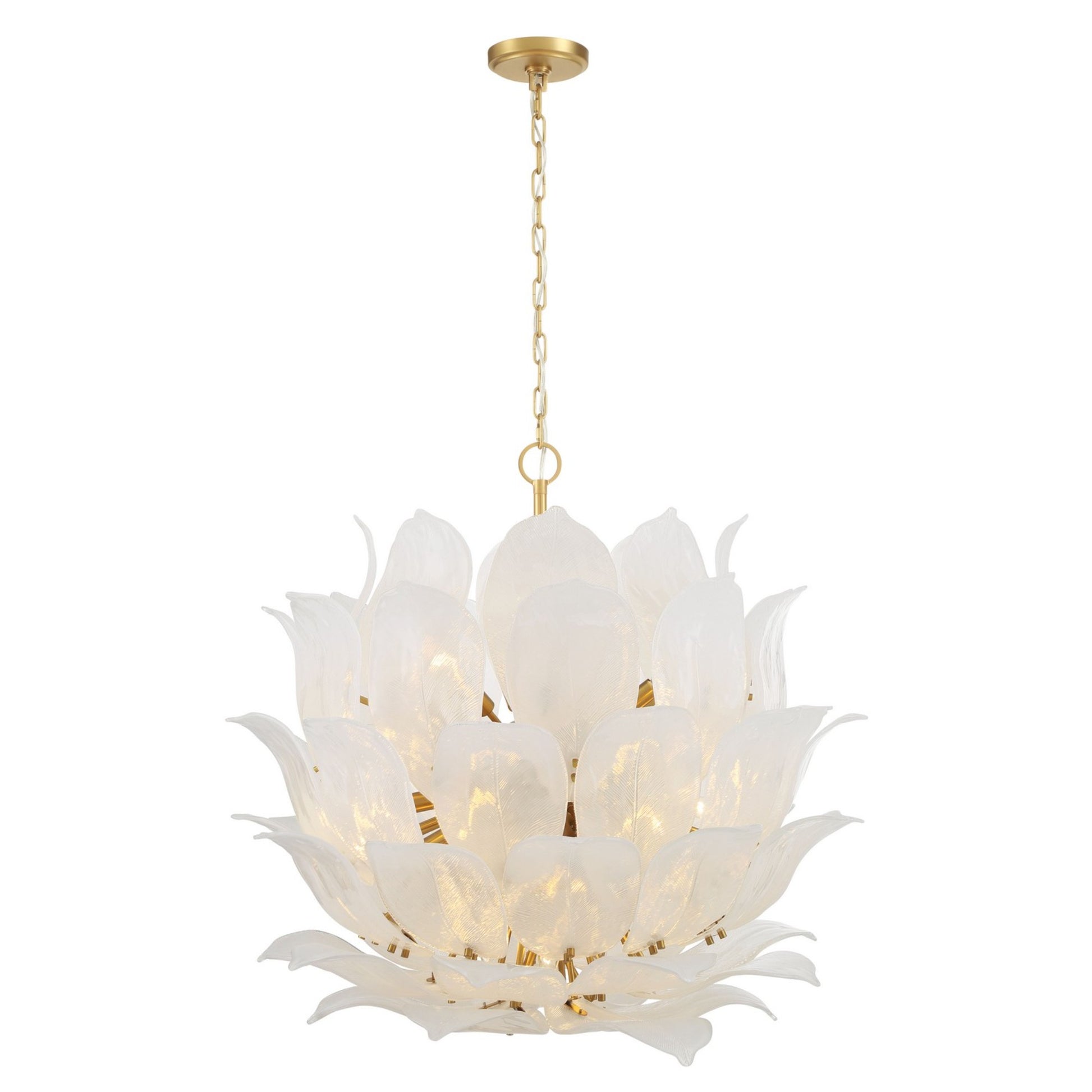 Orchid 37" 24-Light Pendant, Legacy Brass Finish - Bees Lighting