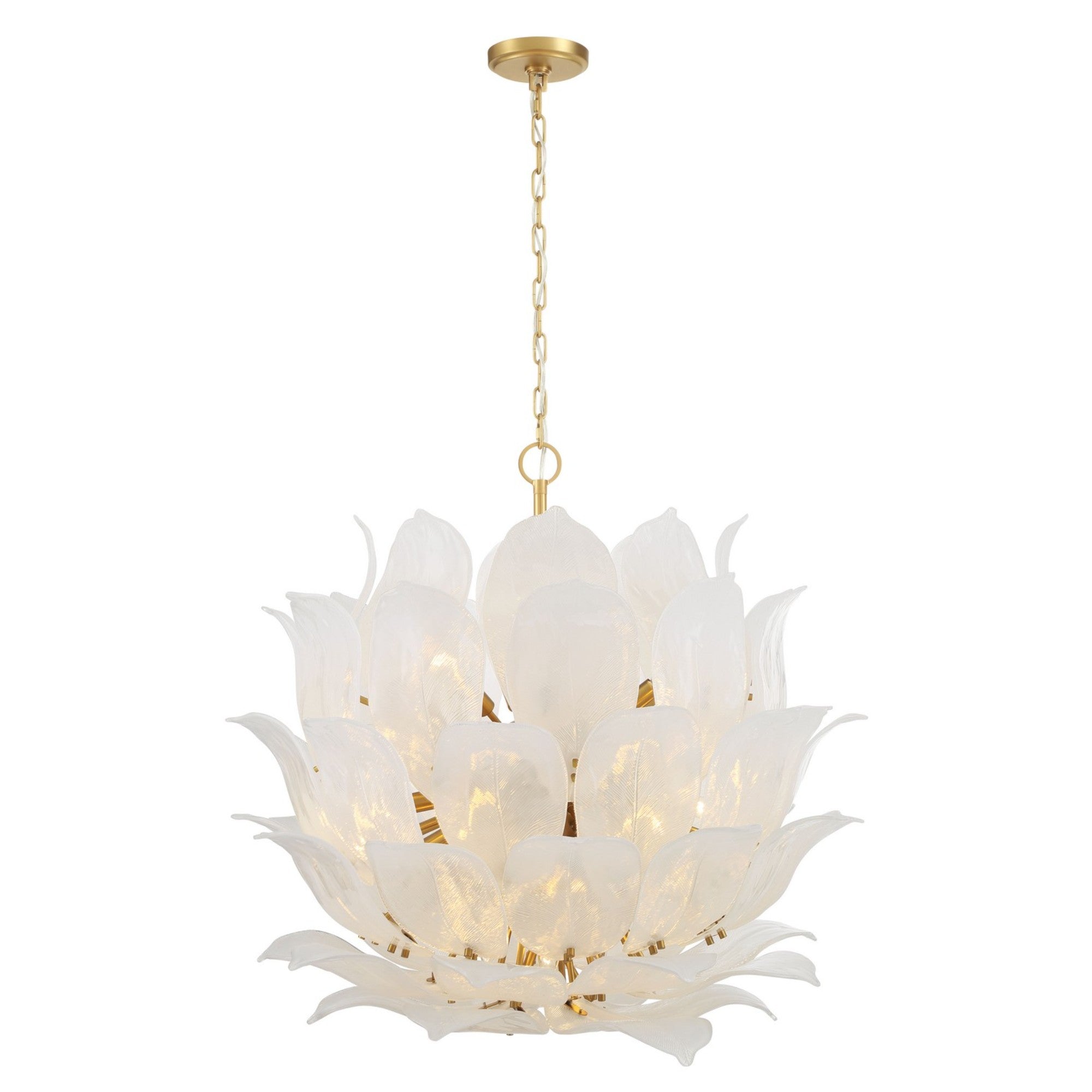 Orchid 37" 24-Light Pendant, Legacy Brass Finish - Bees Lighting