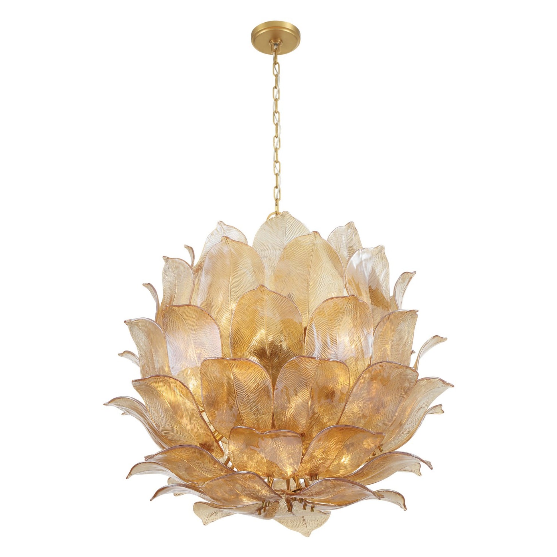 Orchid 36" 24-Light Pendant, Legacy Brass Finish - Bees Lighting