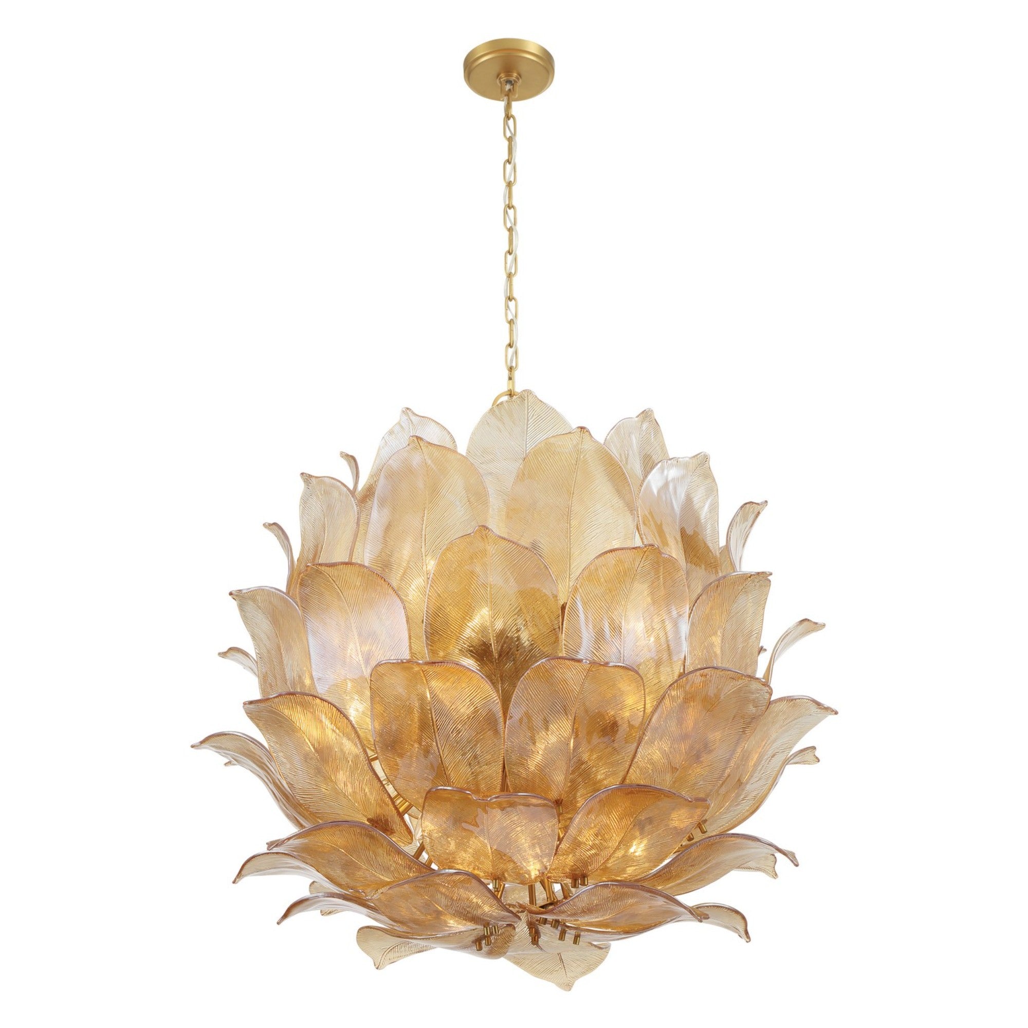 Orchid 36" 24-Light Pendant, Legacy Brass Finish - Bees Lighting