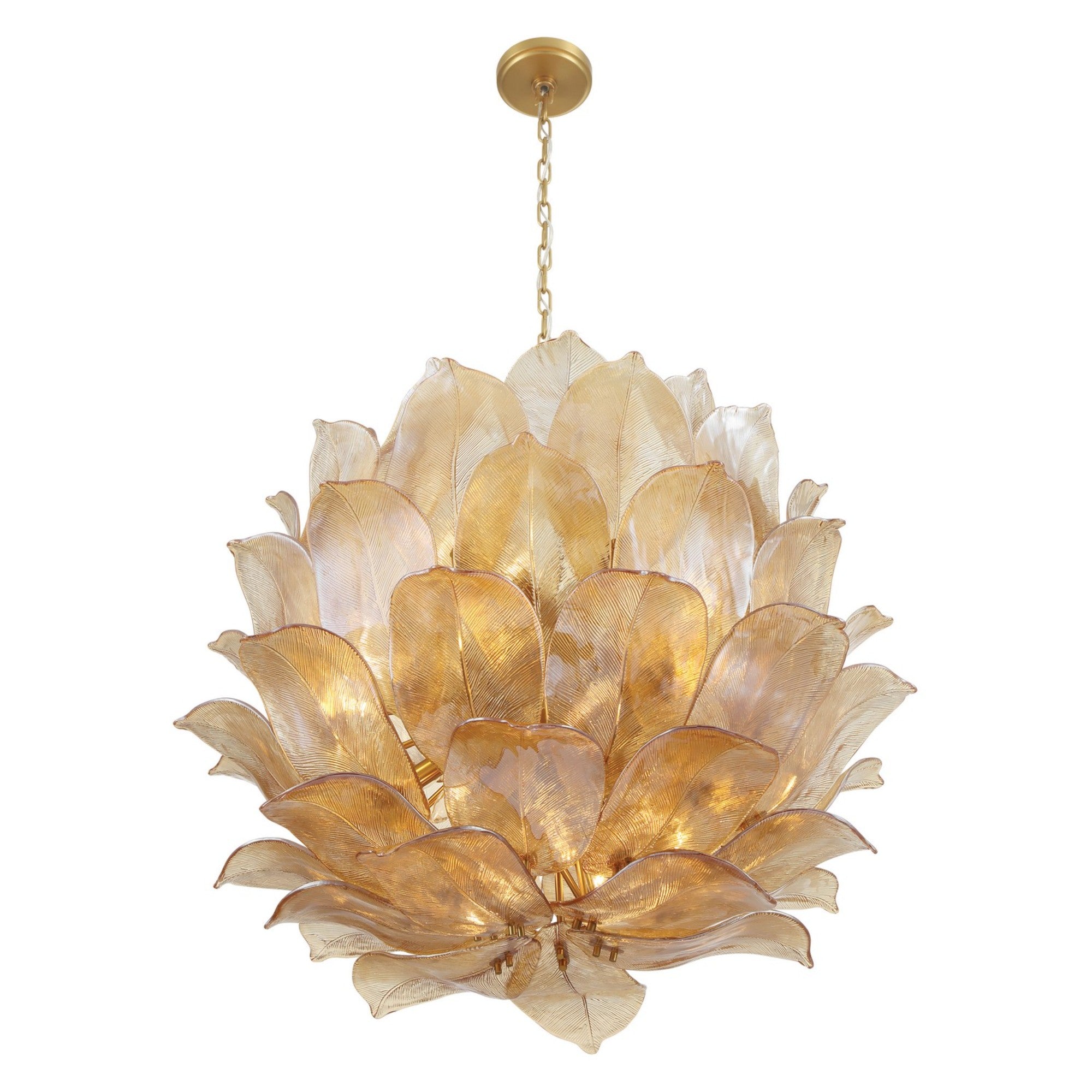 Orchid 36" 24-Light Pendant, Legacy Brass Finish - Bees Lighting