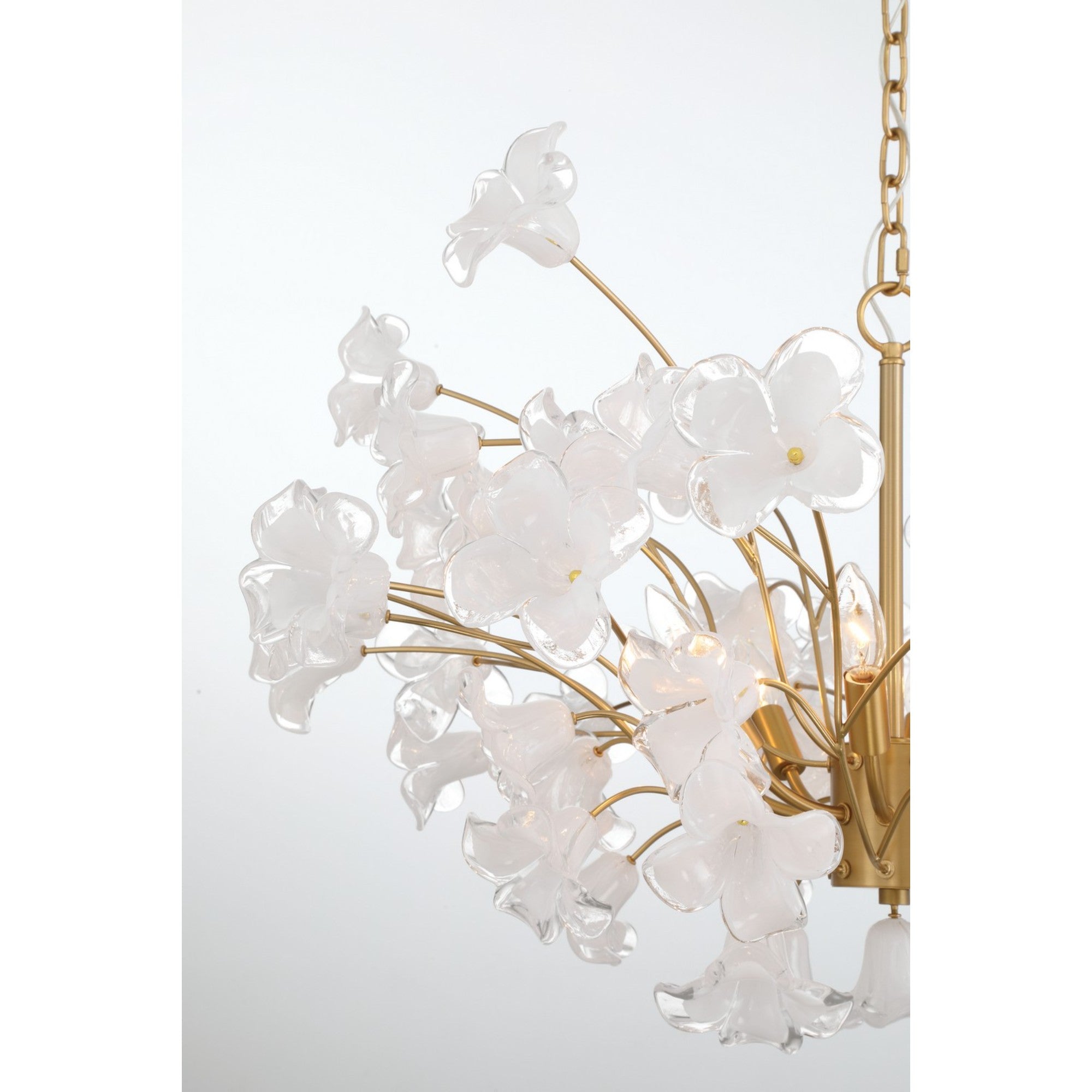 Bloome 37" 8-Light Chandelier, Legacy Brass Finish - Bees Lighting