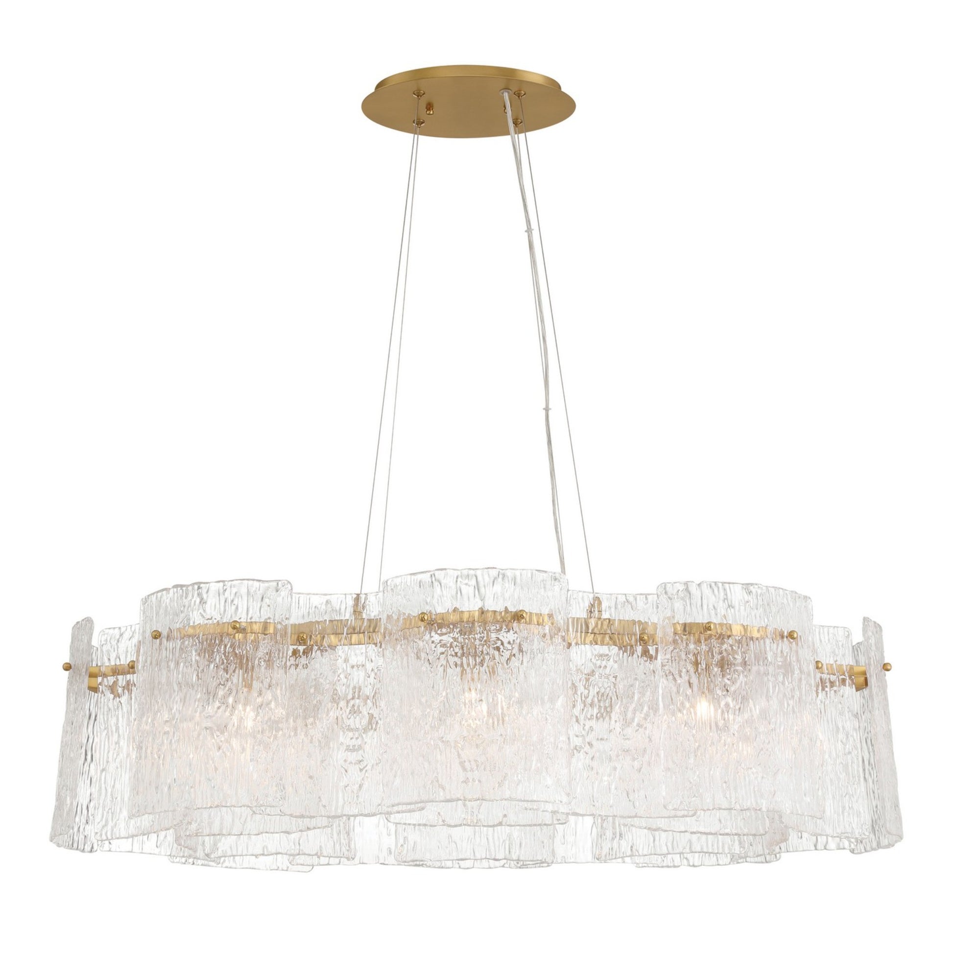 Brookstreet 43" 8-Light Pendant, Legacy Brass Finish - Bees Lighting