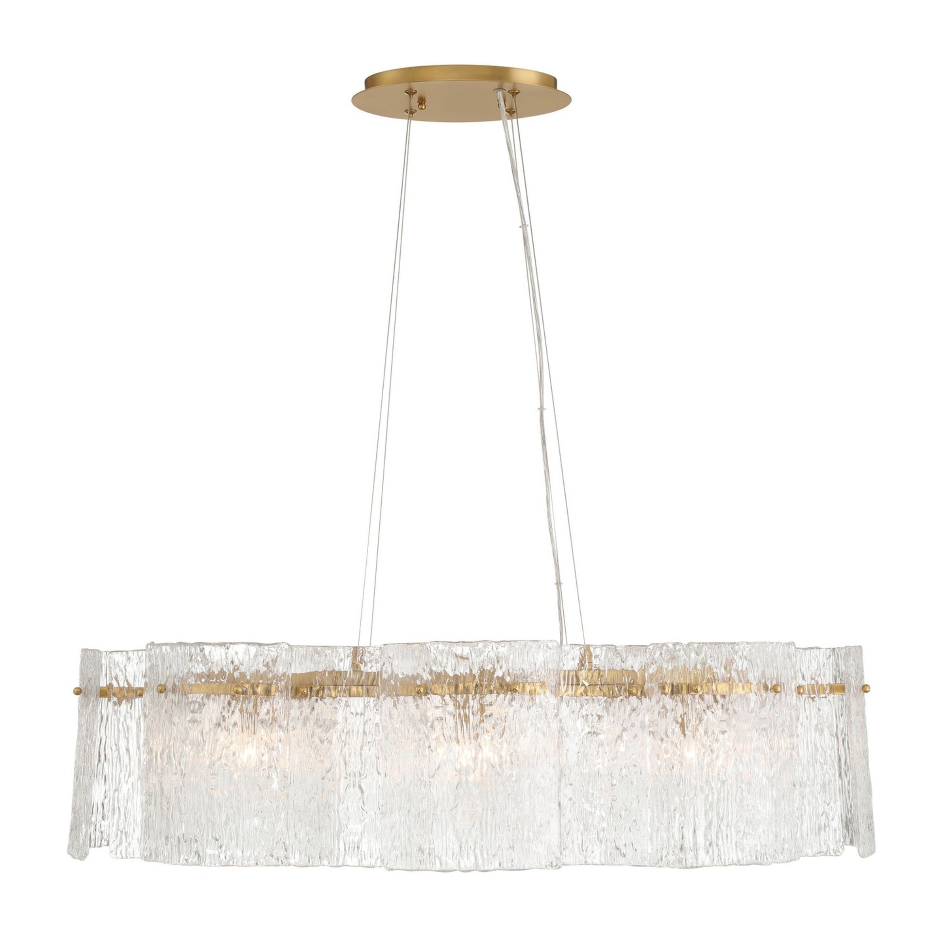 Brookstreet 43" 8-Light Pendant, Legacy Brass Finish - Bees Lighting