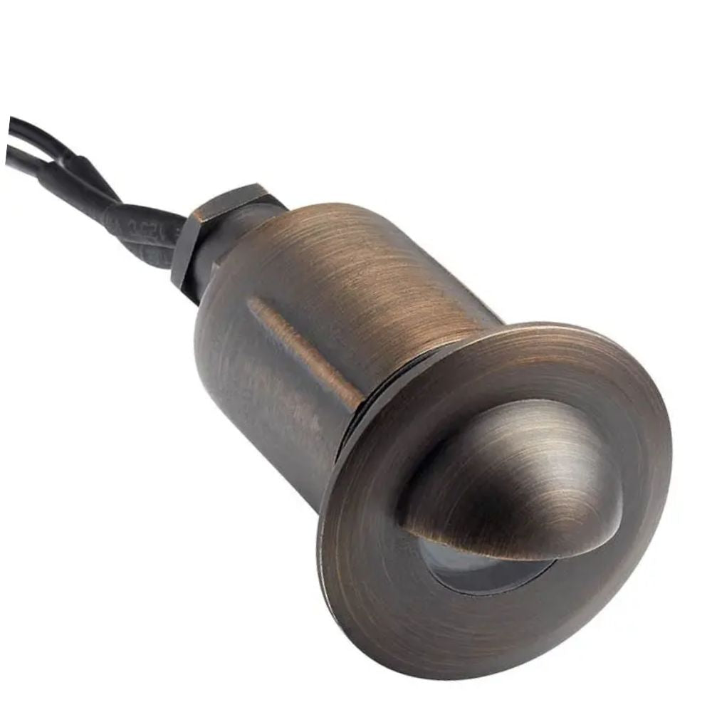 12V Recessed Landscape In-Ground Light with Cowl Brass