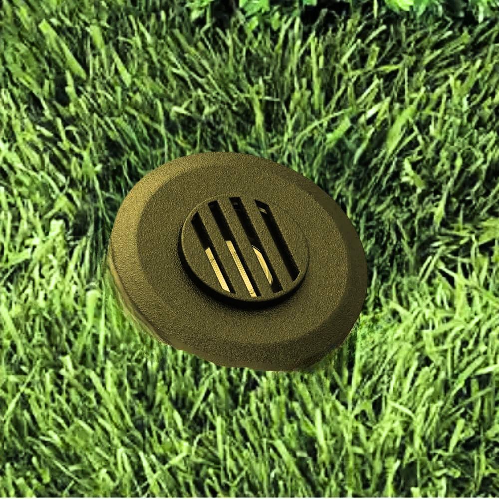 12V Recessed Louvered Landscape In-Ground Light Brass