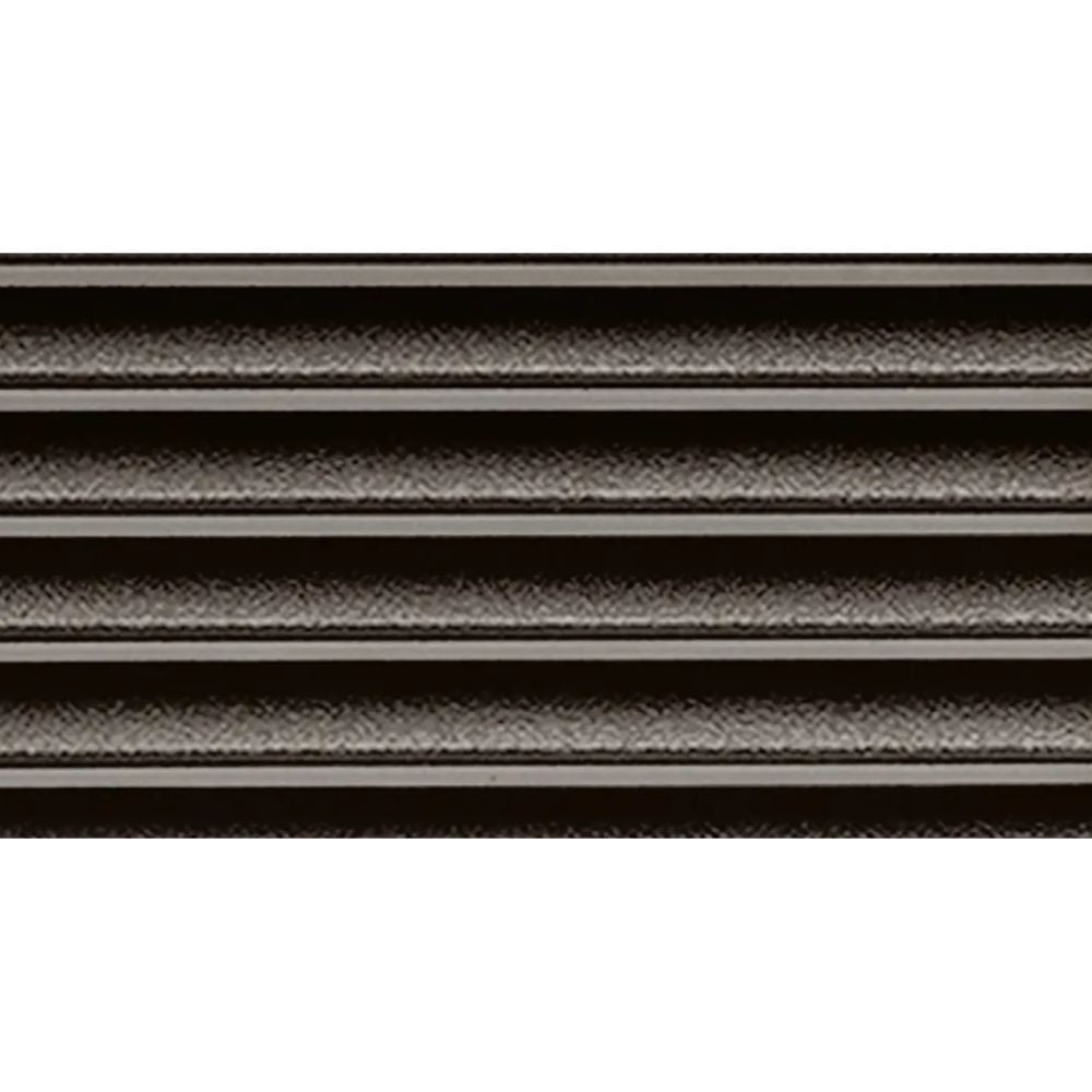 Textured bronze LED step light grille with horizontal slats