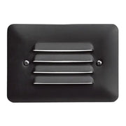 Textured black 12V LED mini step light with three horizontal light slots
