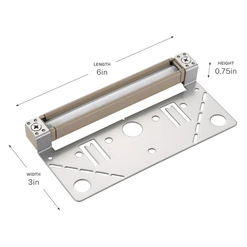 Sand 6in LED hardscape light with mounting bracket, 0.75in height
