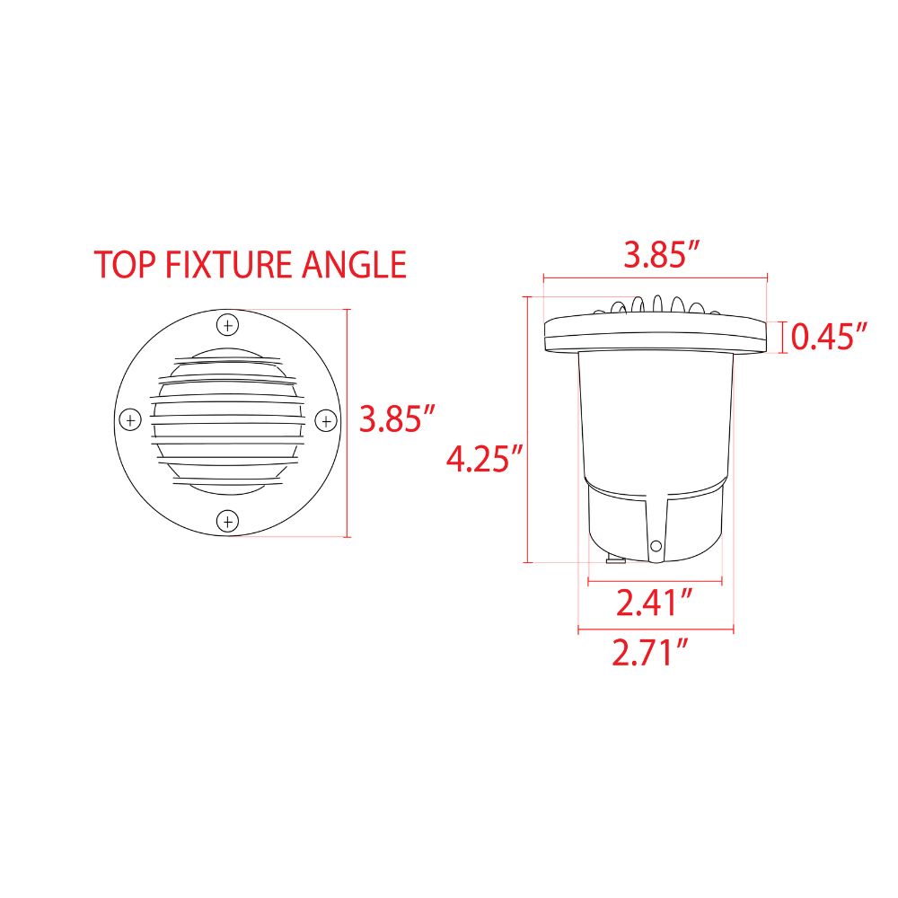 LED Landscape Round Grill Well Light, Black